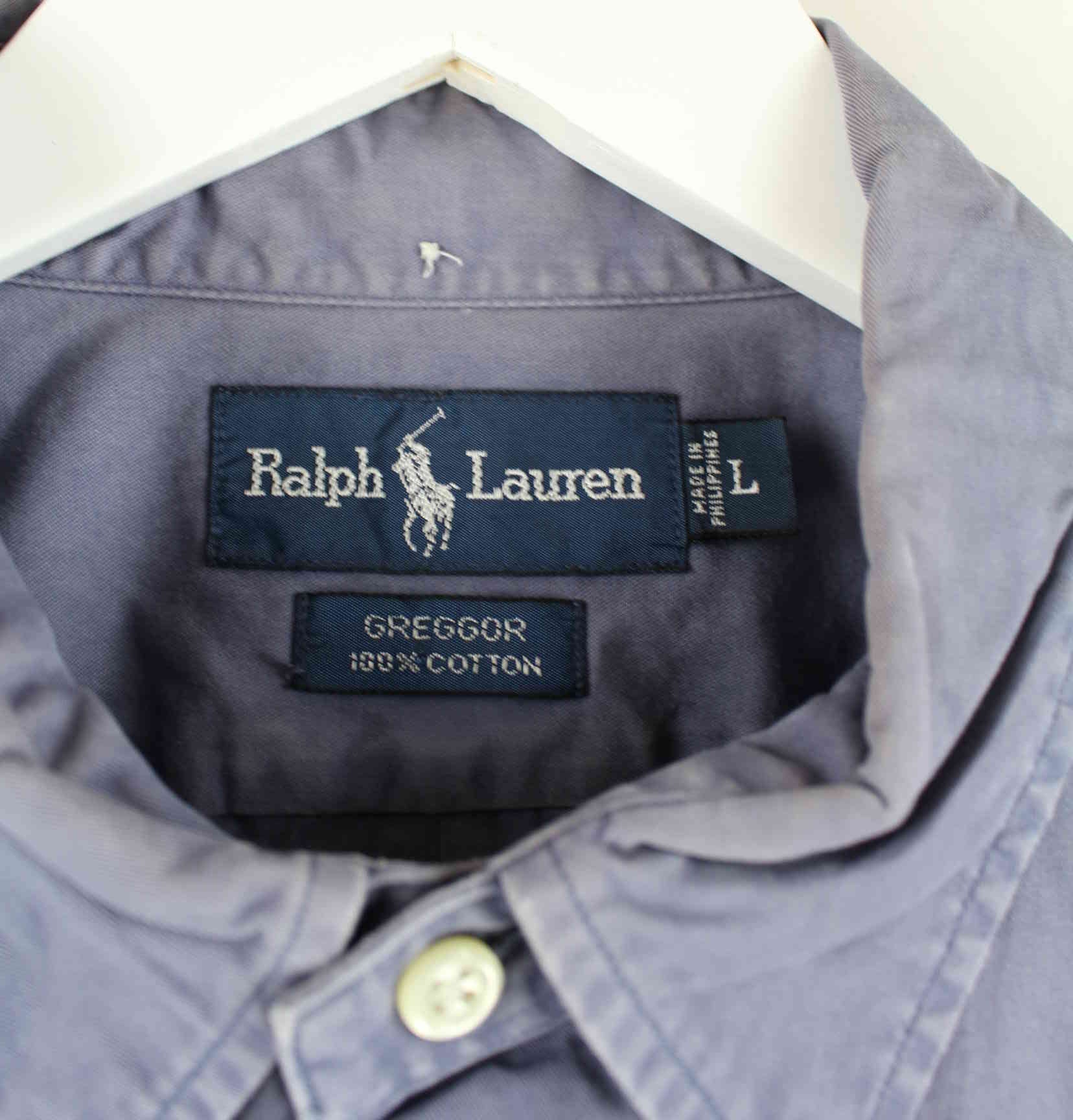 Ralph Lauren 90s Vintage Short Sleeve Hemd Blau L (detail image 2)