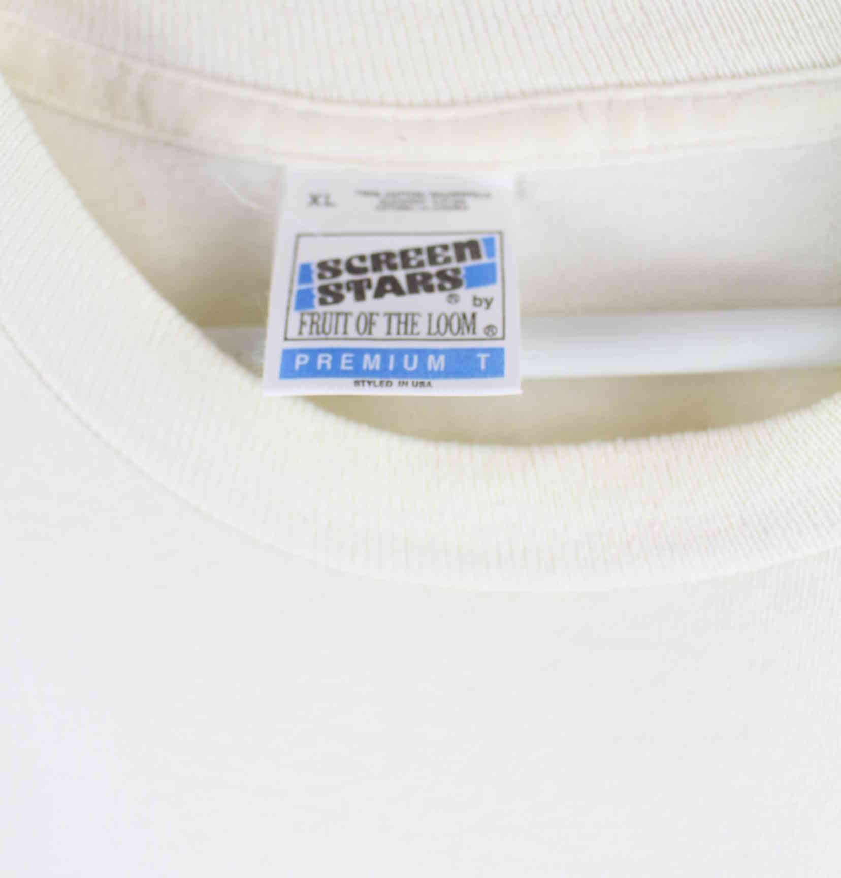 Screen Stars 80s Vintage Print Single Stitched T-Shirt Beige XL (detail image 2)
