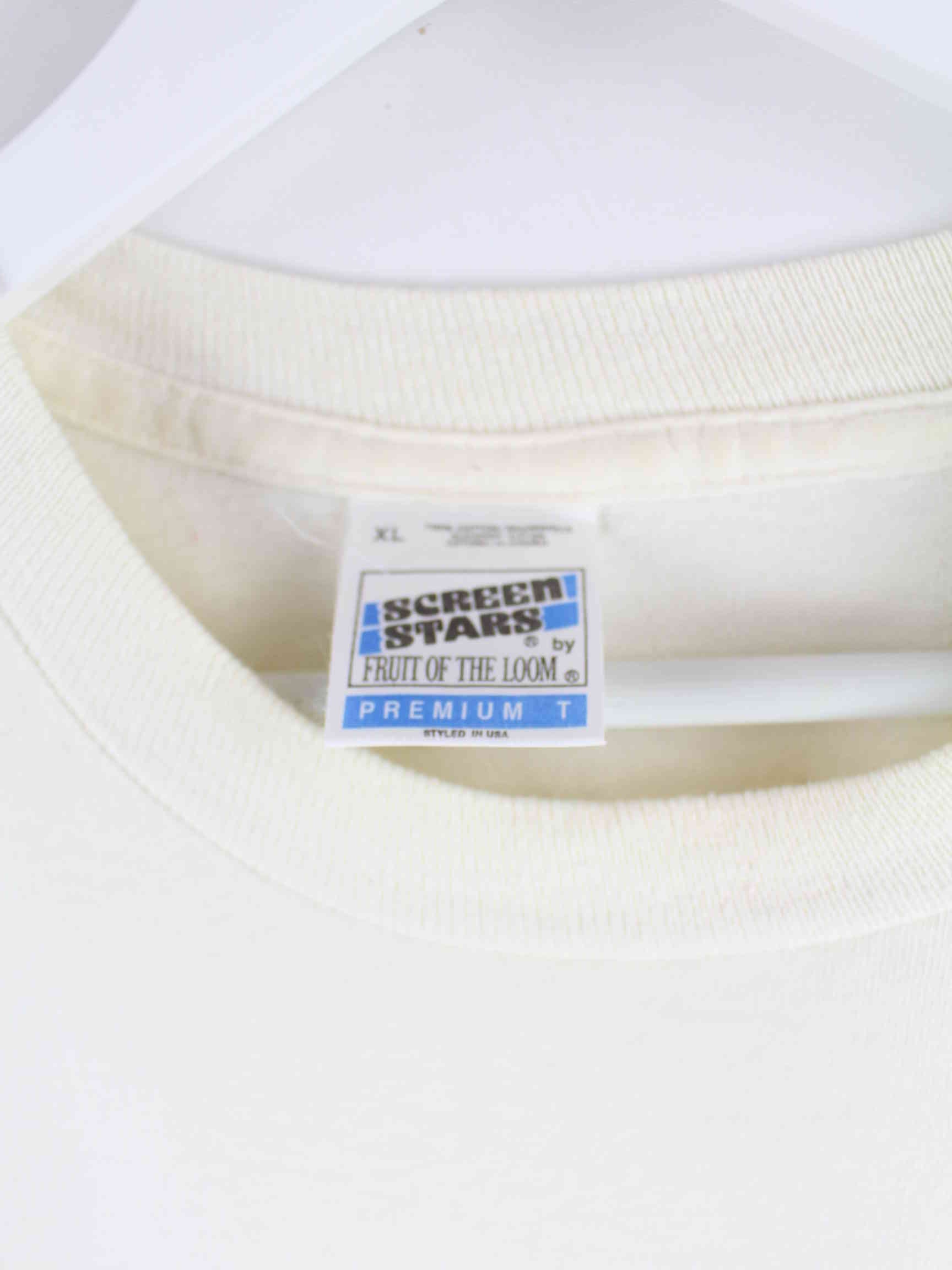 Screen Stars 80s Vintage Print Single Stitched T-Shirt Beige XL (detail image 2)