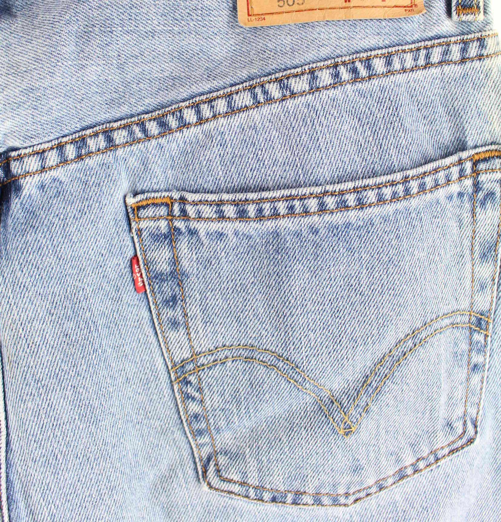 Levi's 505 Regular Fit Jeans Blau W34 L30 (detail image 3)