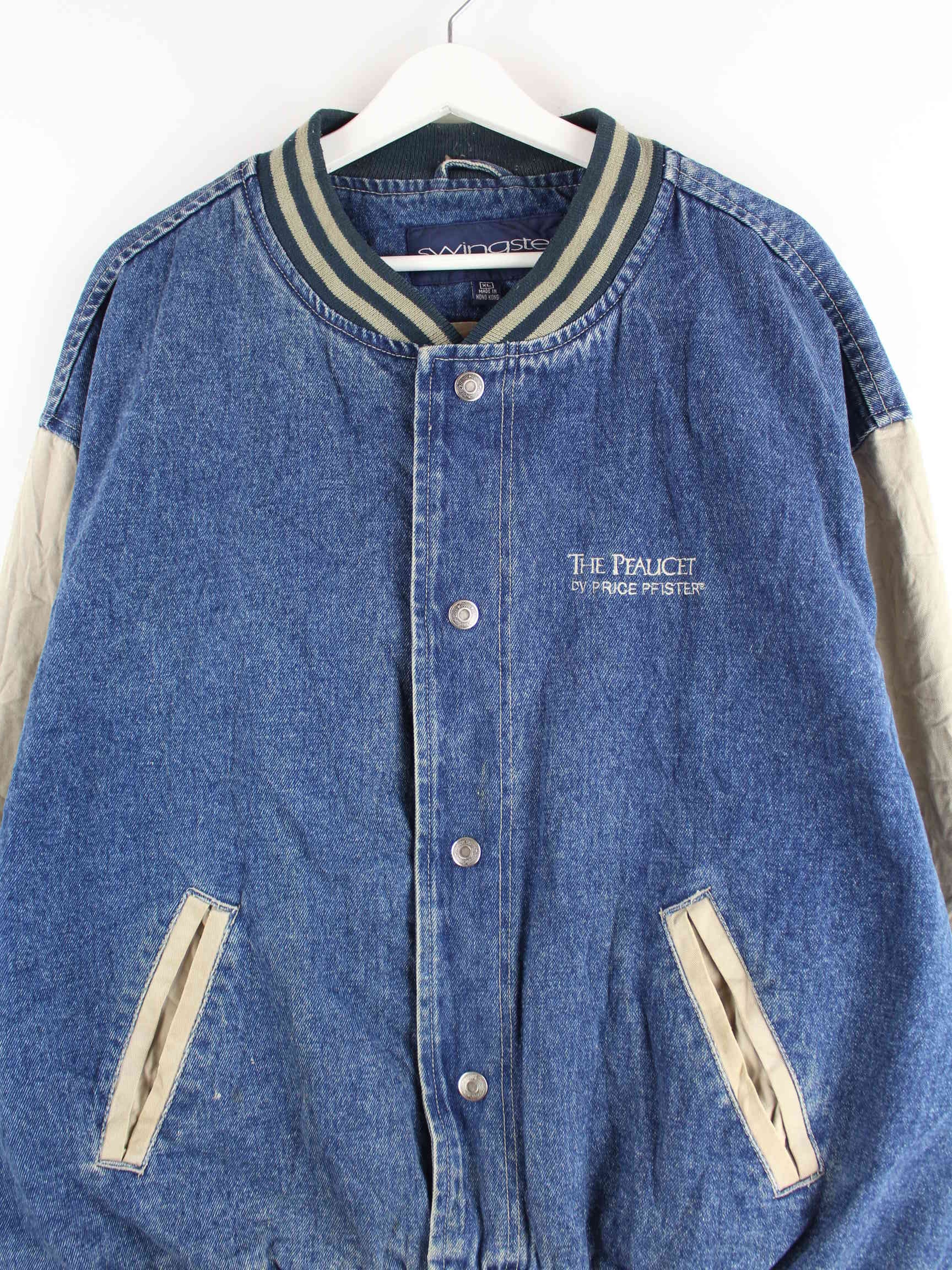 Vintage 1996 Altanta Olympic Embroidered Denim College Jacke Blau XL (detail image 1)