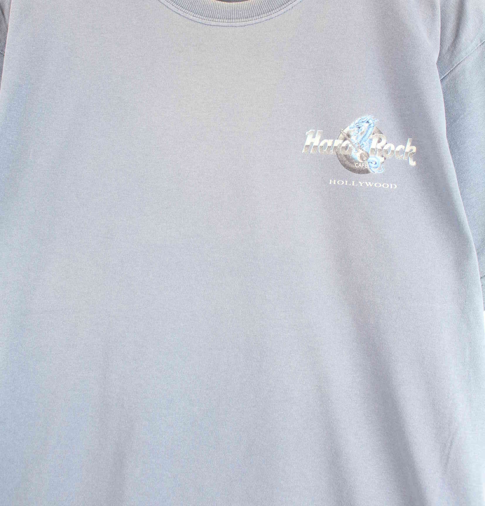 Hard Rock Cafe y2k Dragon Print T-Shirt Blau L (detail image 1)