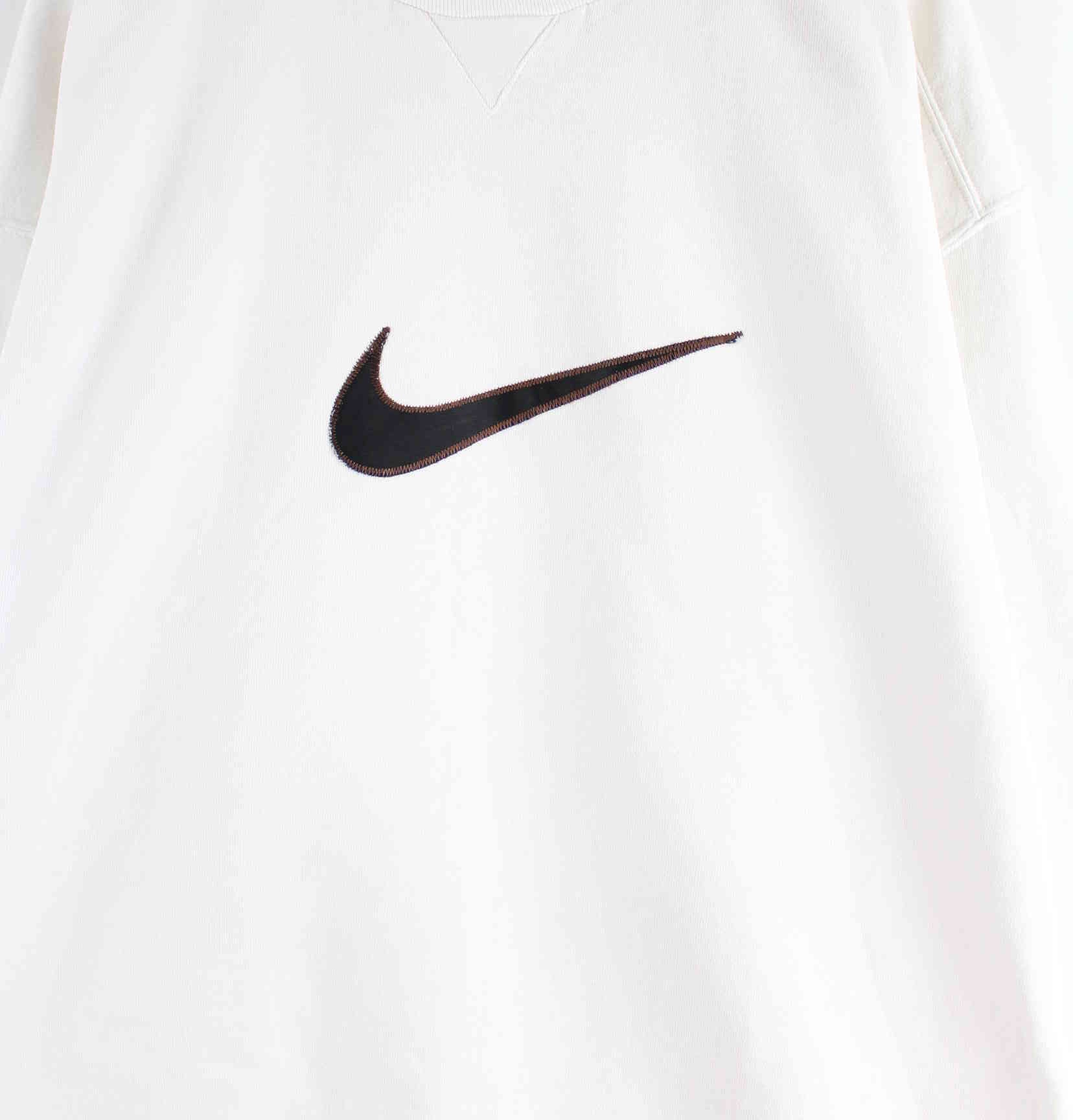 Nike 90s Vintage Big Swoosh Sweater Weiß XL (detail image 1)
