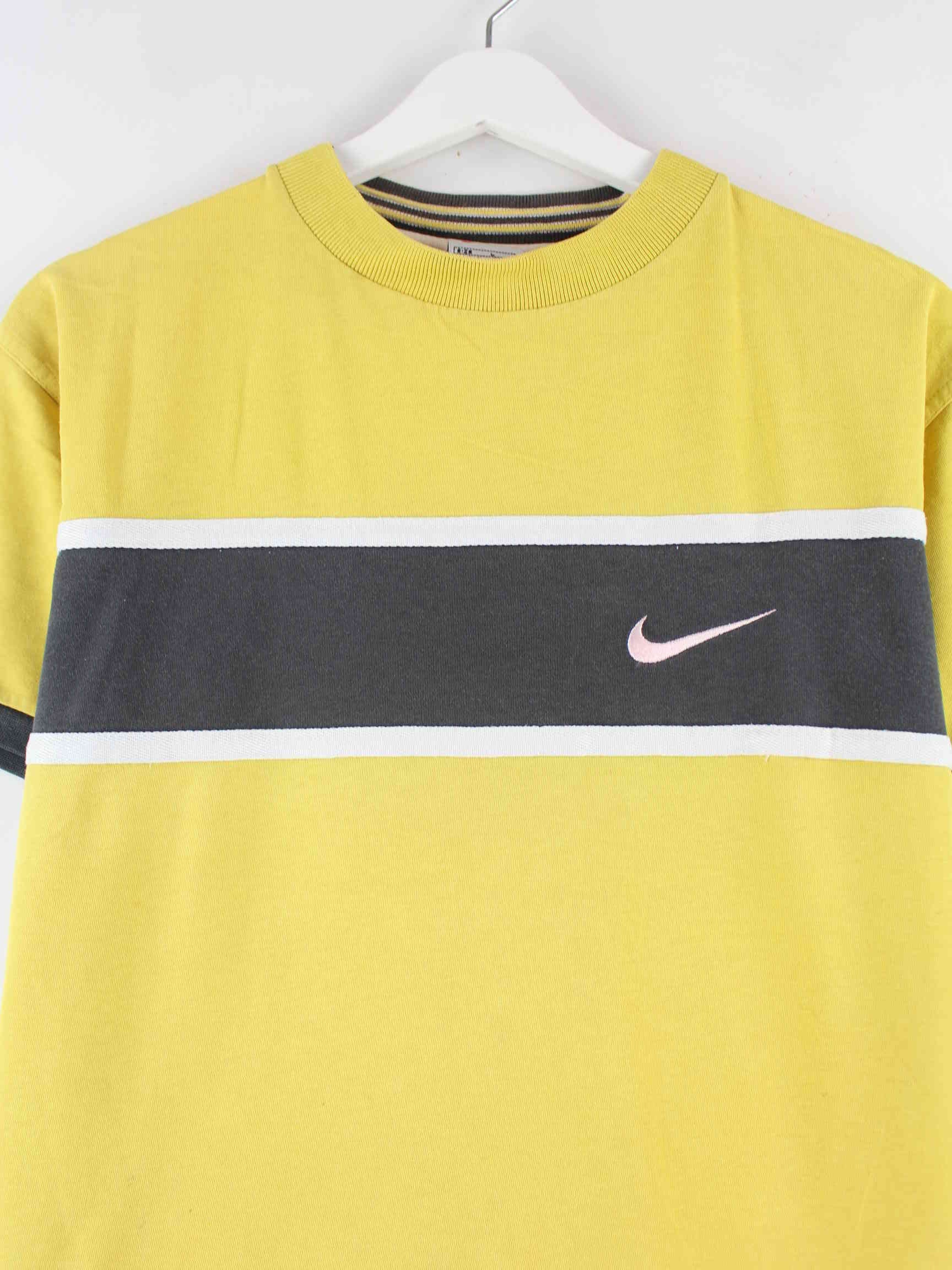 Nike Damen 90s Vintage Swoosh T-Shirt Gelb XS (detail image 1)