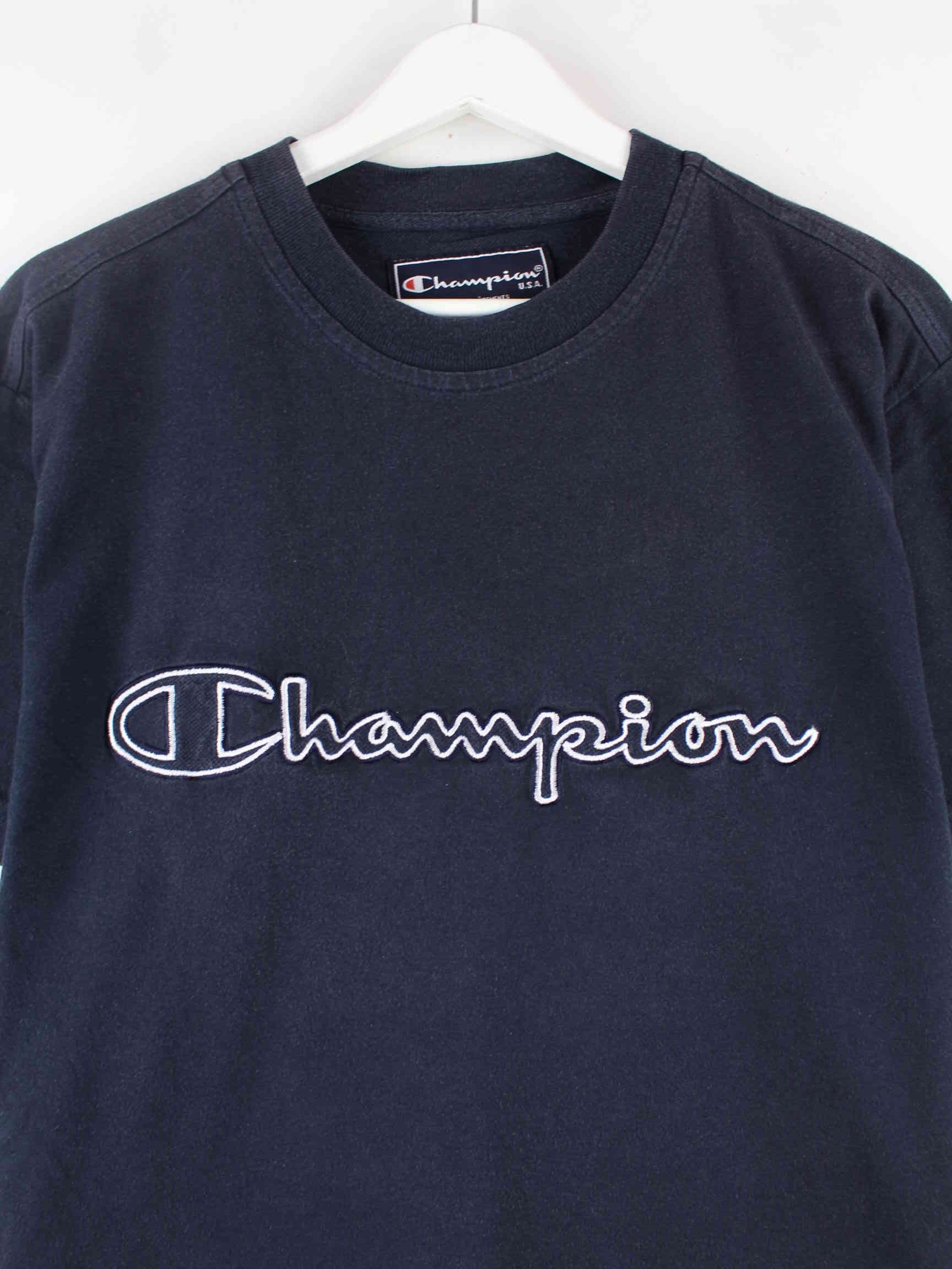 Champion Embroidered T-Shirt Blau S (detail image 1)