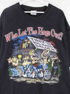 Hanes 00s Who Let The Hogs Out Print T-Shirt Schwarz XXL (detail image 1)