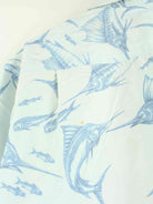 Vintage Sailfish Pattern Hawaii Hemd Blau M (detail image 3)
