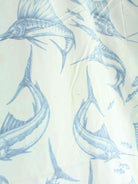 Vintage Sailfish Pattern Hawaii Hemd Blau M (detail image 4)