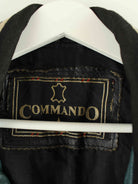 Vintage 80s Commando Baseball Embroidered Leder Jacke Grün L (detail image 2)