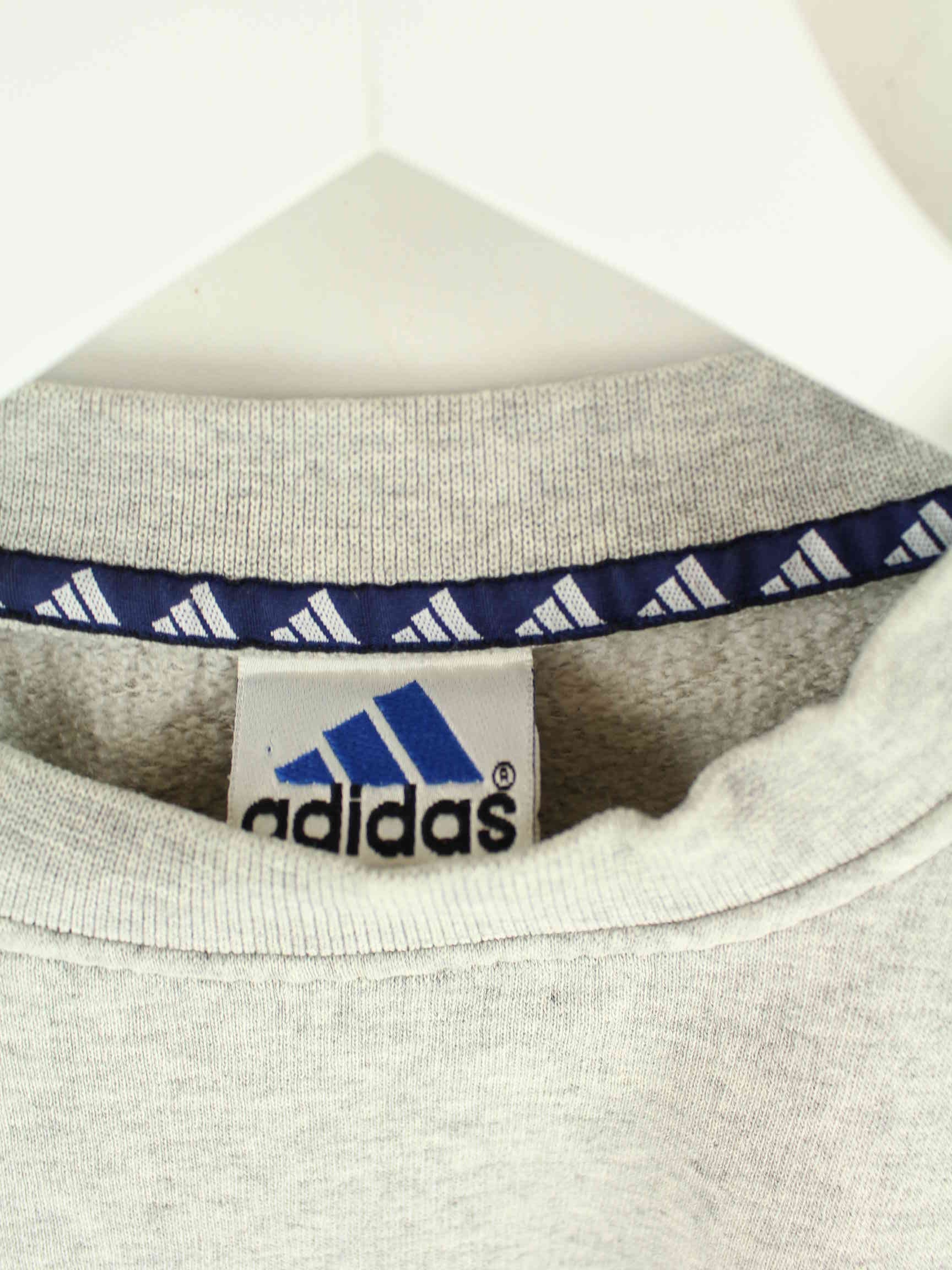 Adidas 90s Vintage Embroidered Sweater Grau S (detail image 2)
