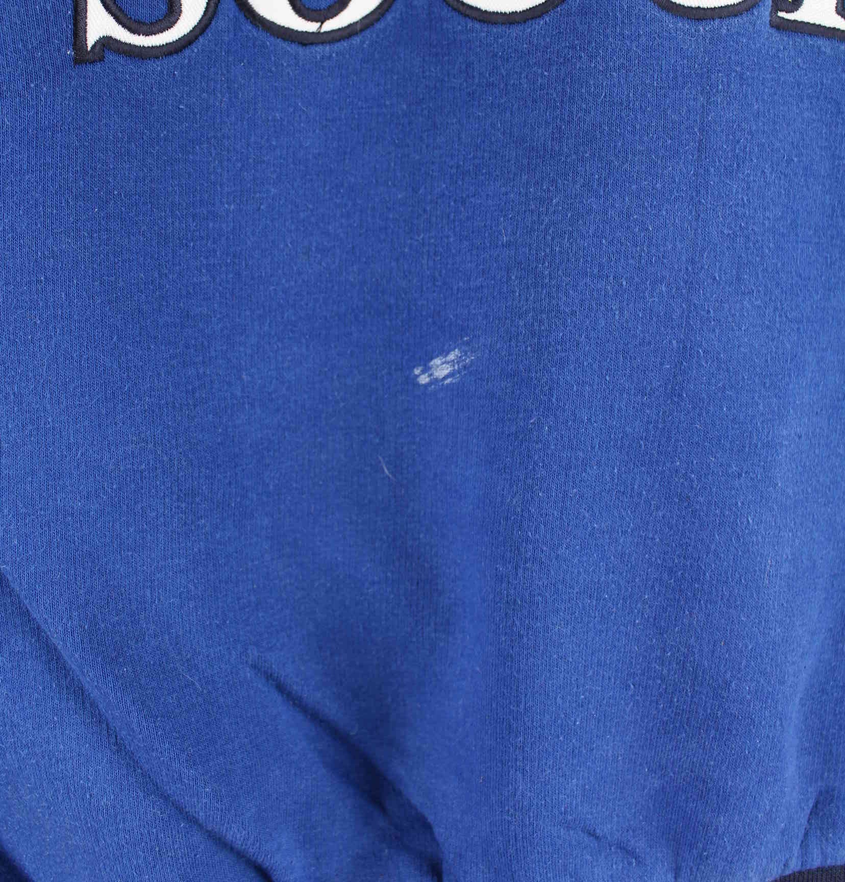 Vintage y2k Beach Soccer Embroidered Half Zip Sweater Blau M (detail image 2)