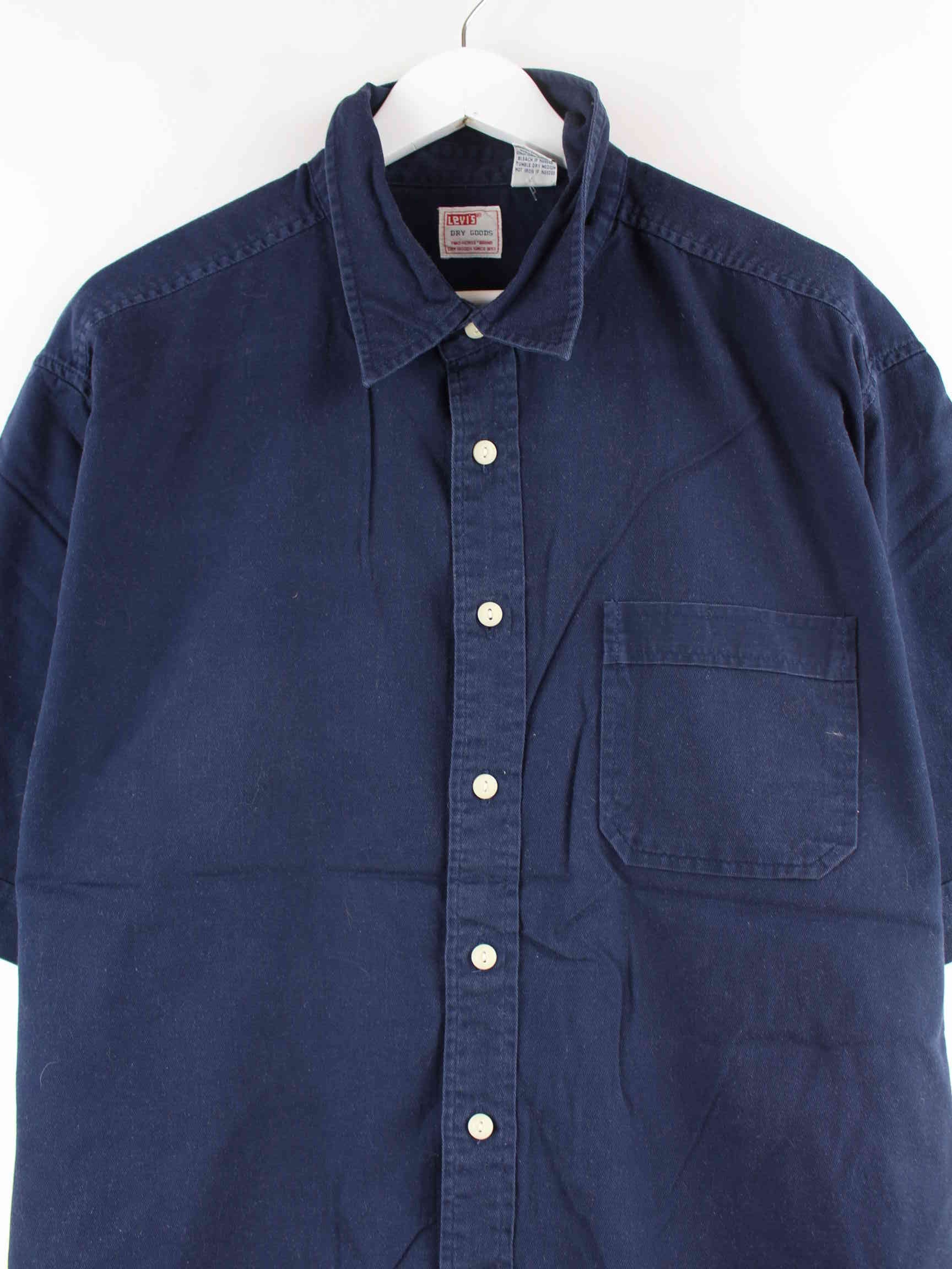 Levi's 90s Vintage Kurzarm Hemd Blau XL (detail image 1)