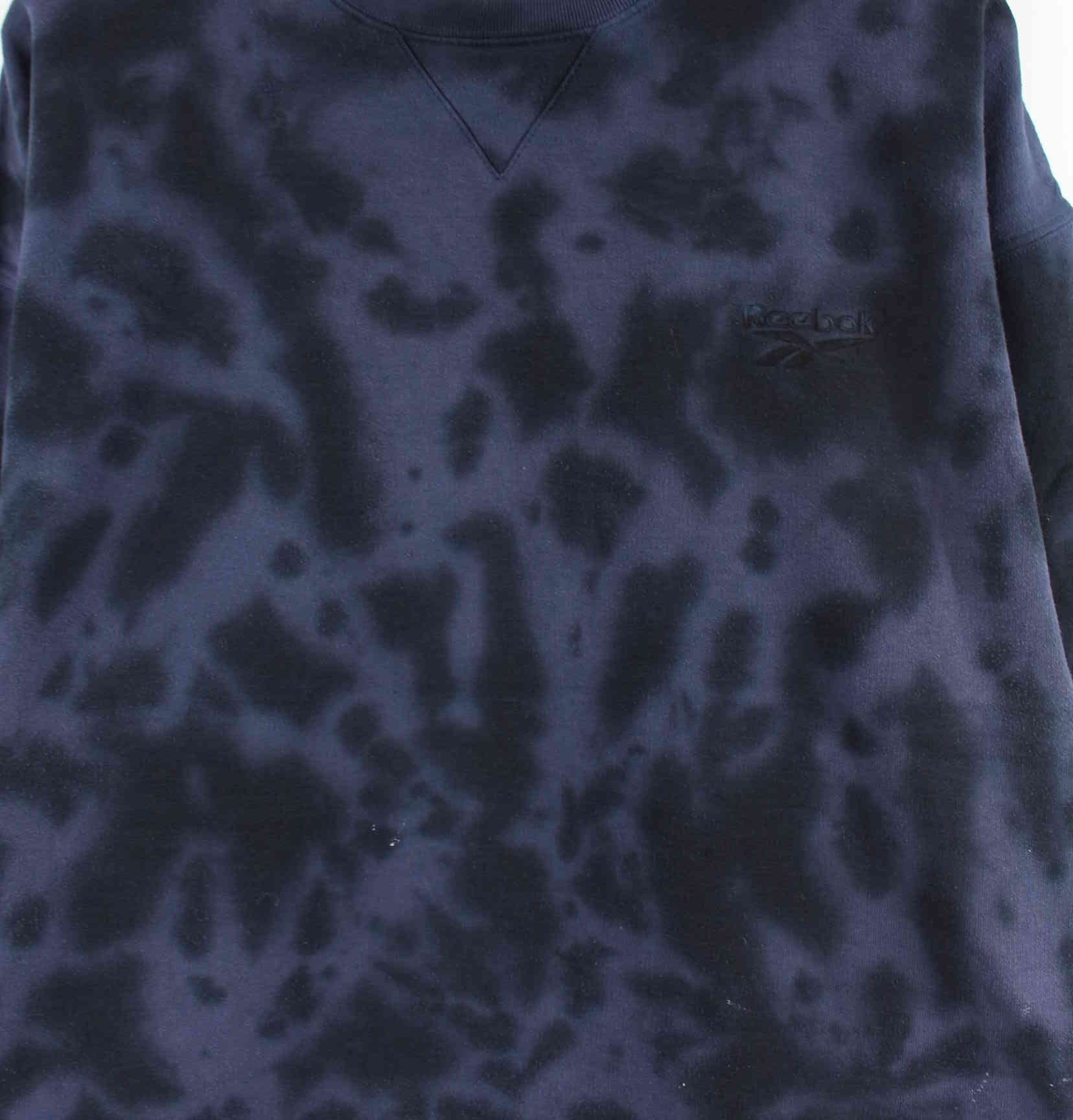 Reebok y2k Embroidered Tie Dye Sweater Lila XL (detail image 1)