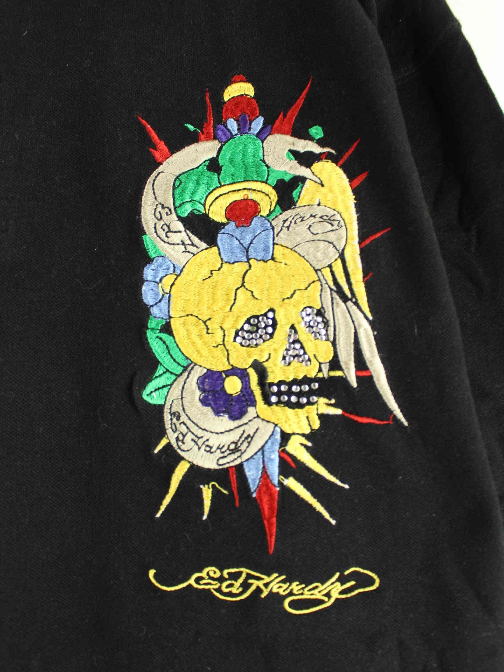 Ed Hardy y2k Embroidered Polo Schwarz 3XL (detail image 2)