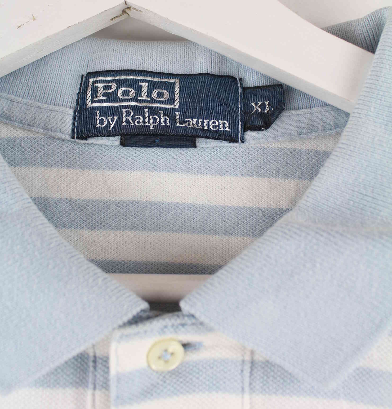 Ralph Lauren y2k Gestreiftes Polo Blau XL (detail image 2)