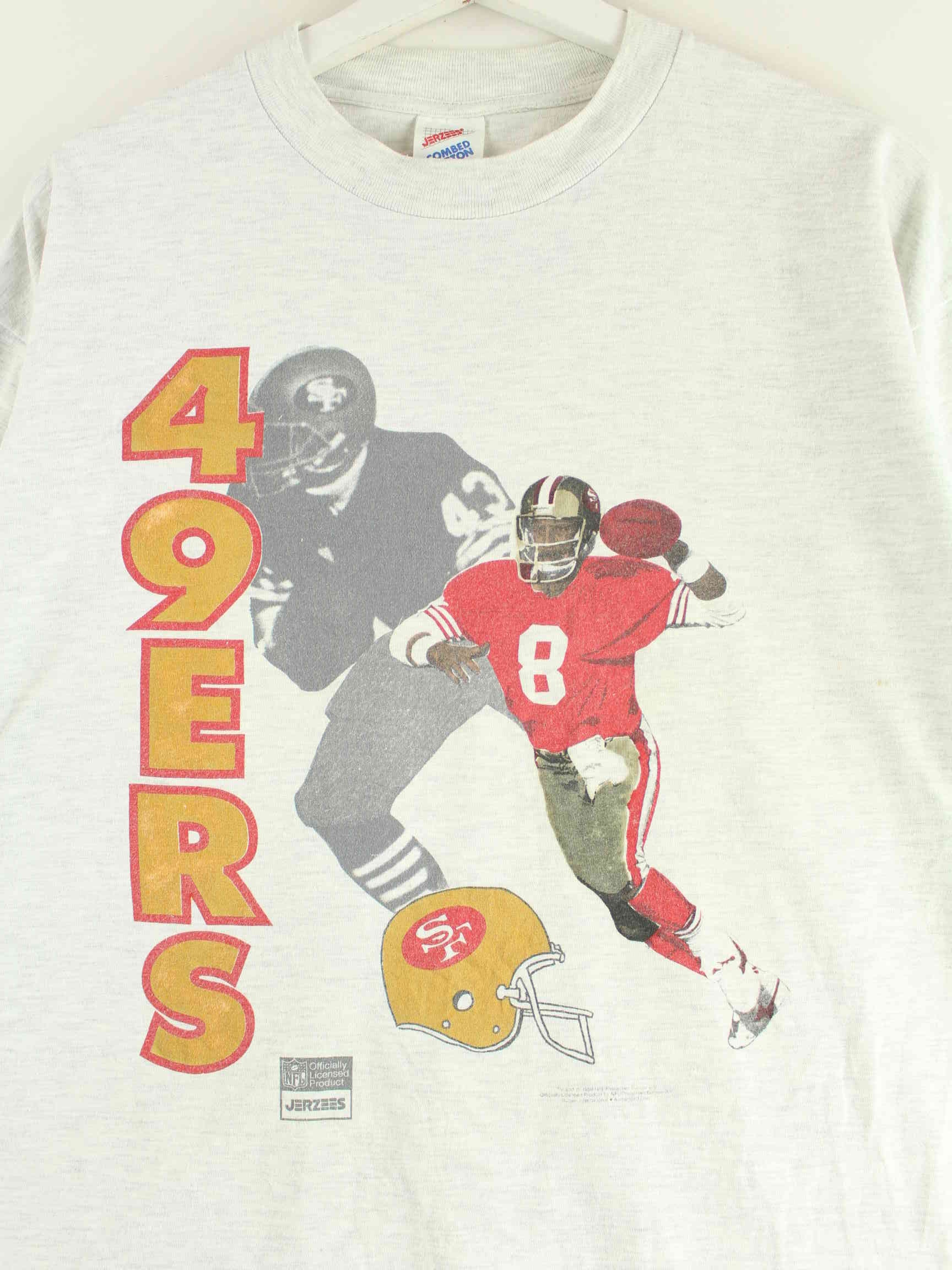 Jerzees 90s Vintage 49ers Print T-Shirt Grau XL (detail image 1)