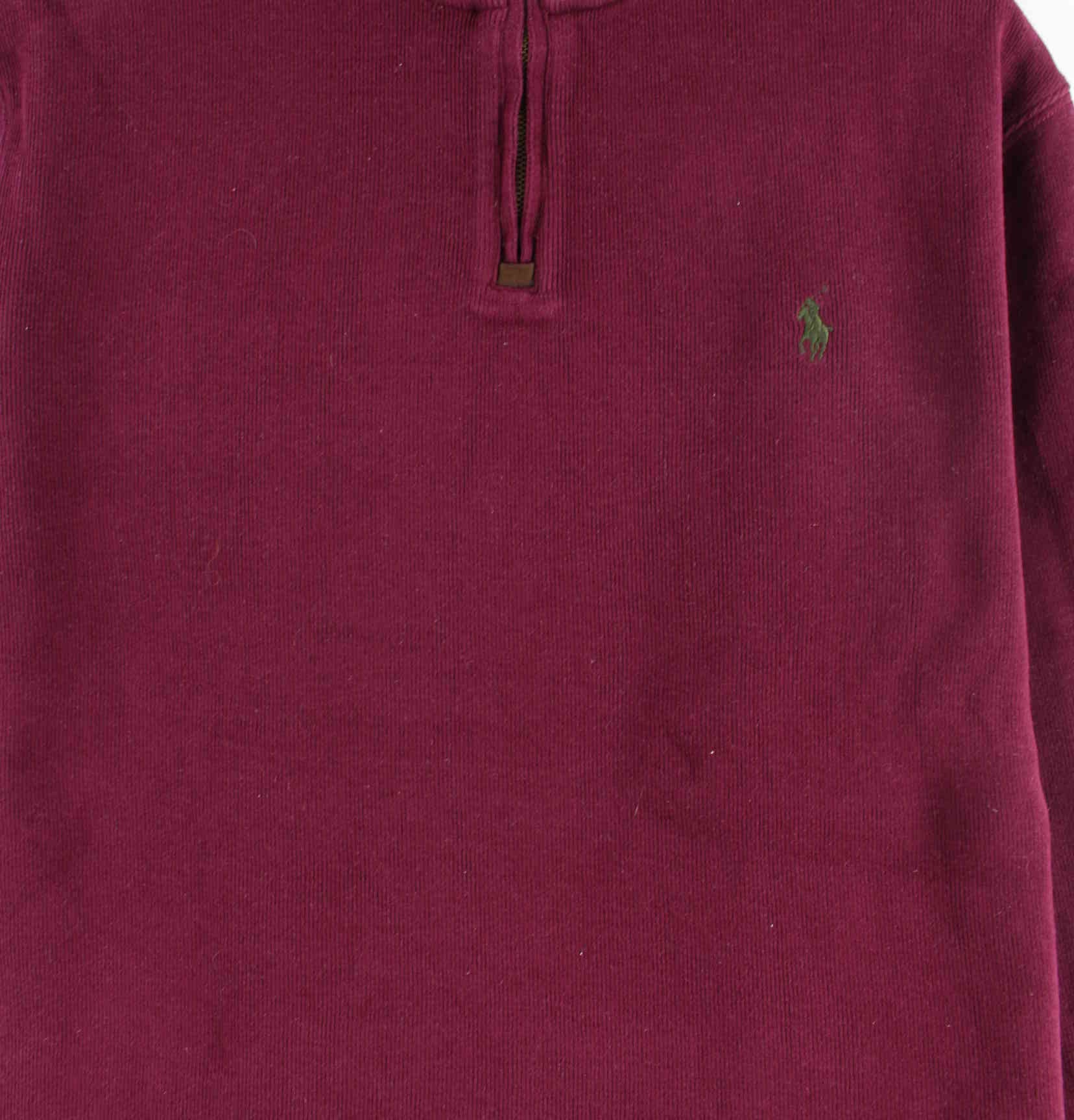 Ralph Lauren Half Zip Sweater Rot L (detail image 1)