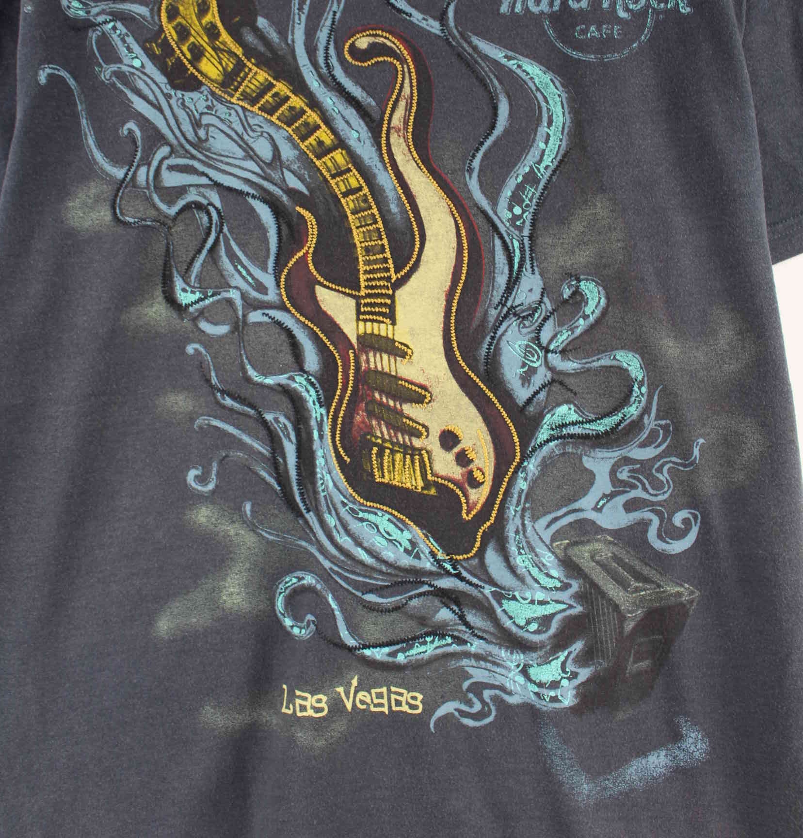 Hard Rock Cafe Las Vegas Embroidered Print T-Shirt Grau M (detail image 1)
