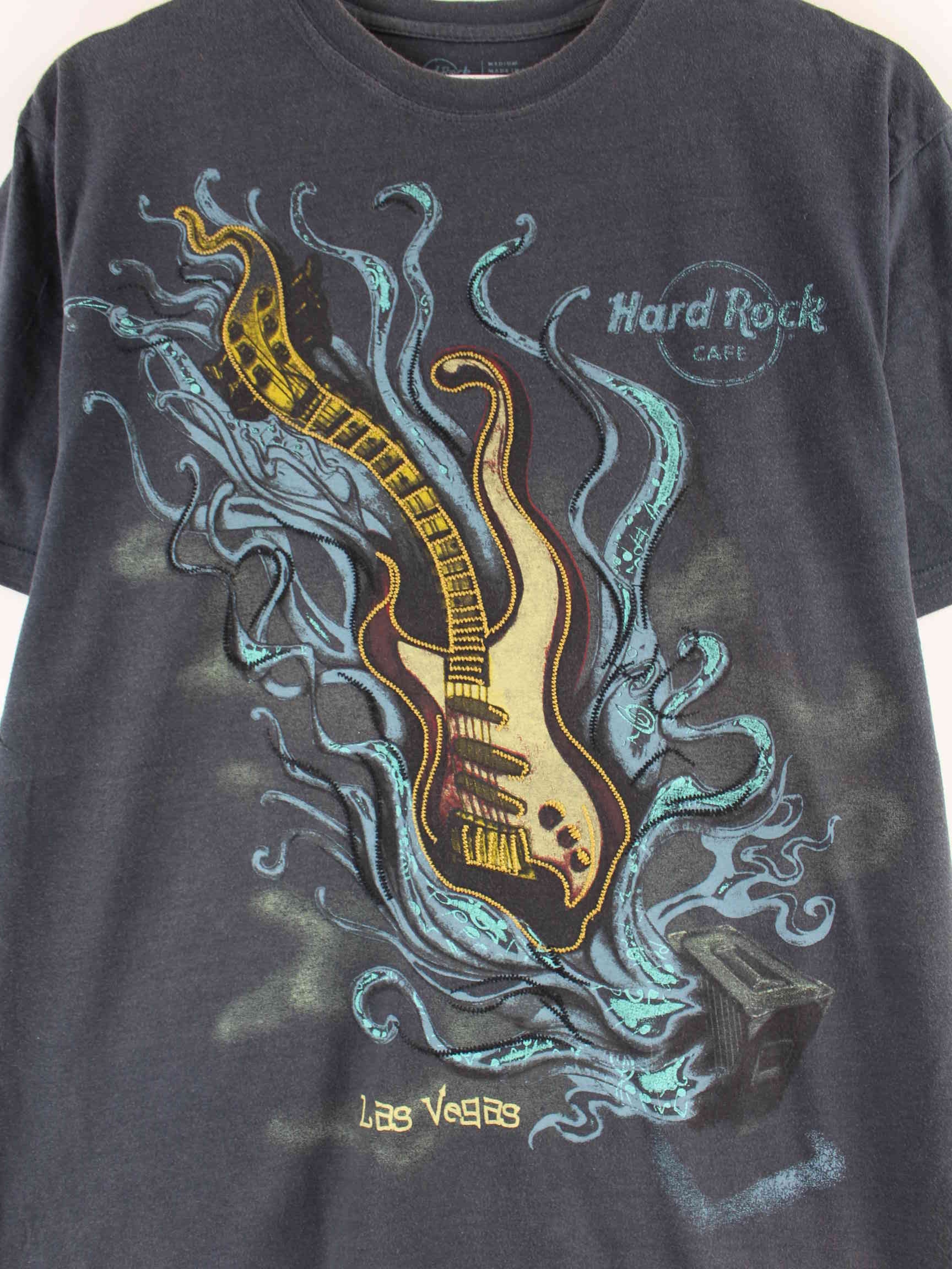 Hard Rock Cafe Las Vegas Embroidered Print T-Shirt Grau M (detail image 1)
