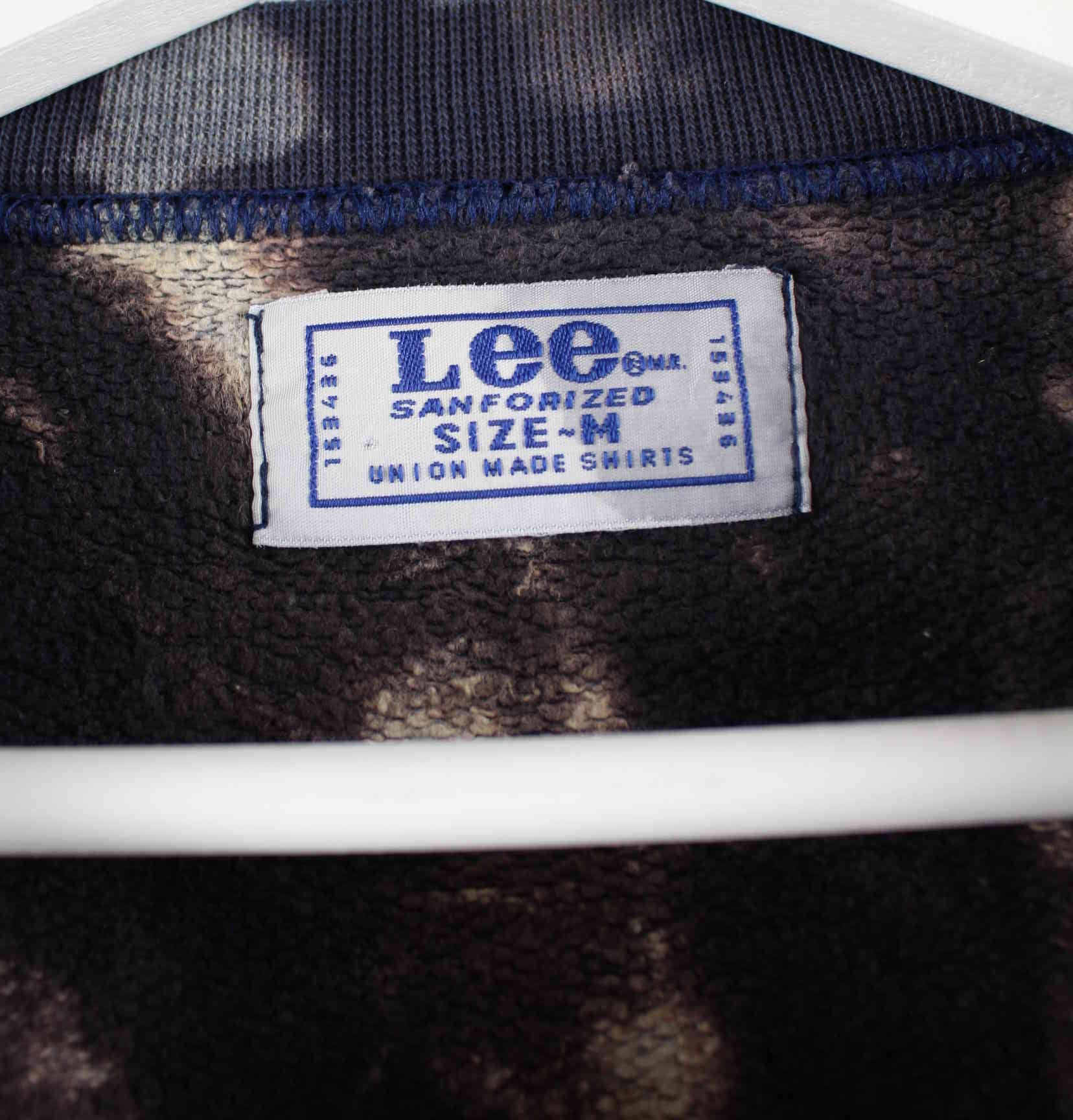 Lee 90s Vintage Embroidered Tie Dye Sweater Grau M (detail image 5)