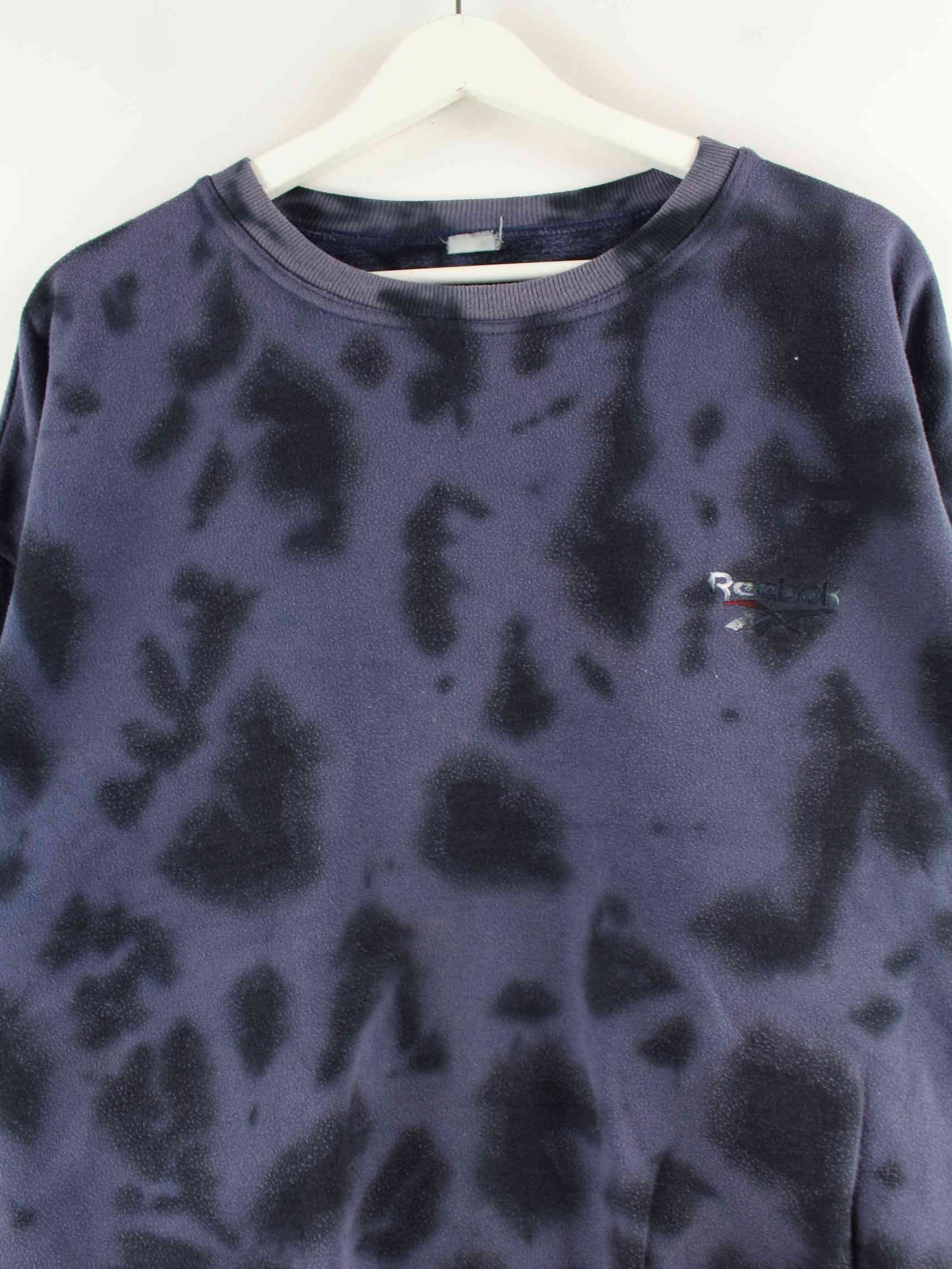 Reebok 90s Vintage Embroidered Tie Dye Sweater Lila L (detail image 1)