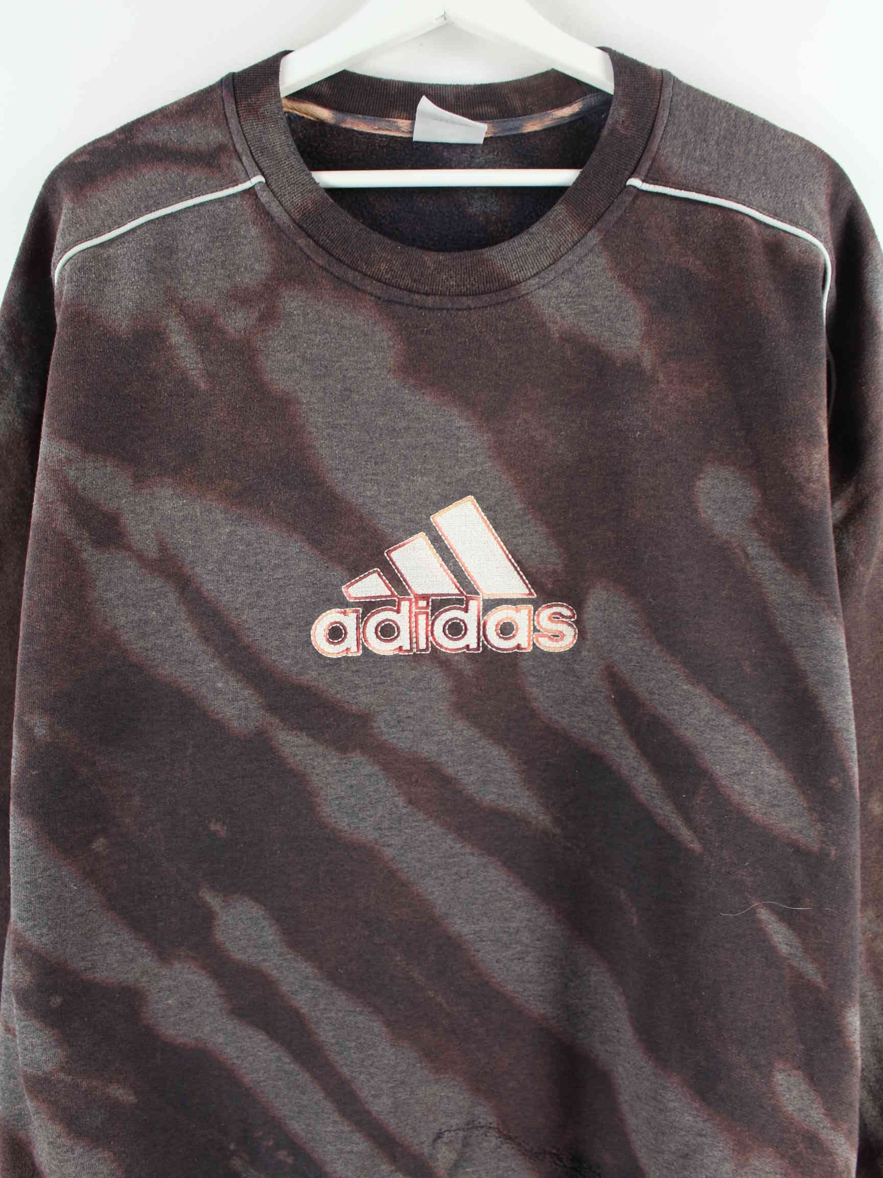 Adidas y2k Embroidered Tie Dye Sweater Braun L (detail image 1)