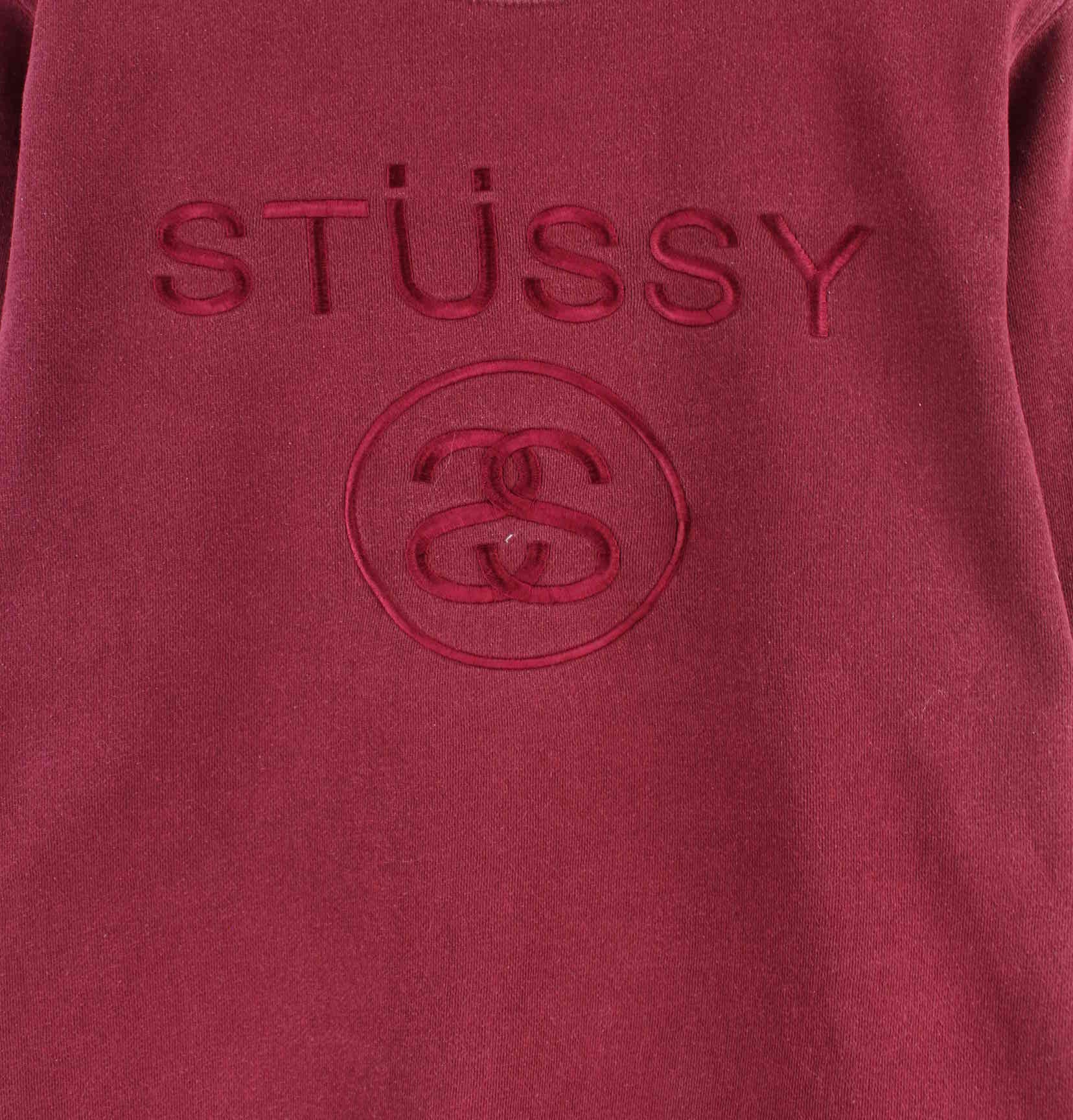 Stussy Embroidered Sweater Rot M (detail image 1)