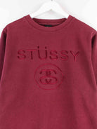 Stussy Embroidered Sweater Rot M (detail image 1)