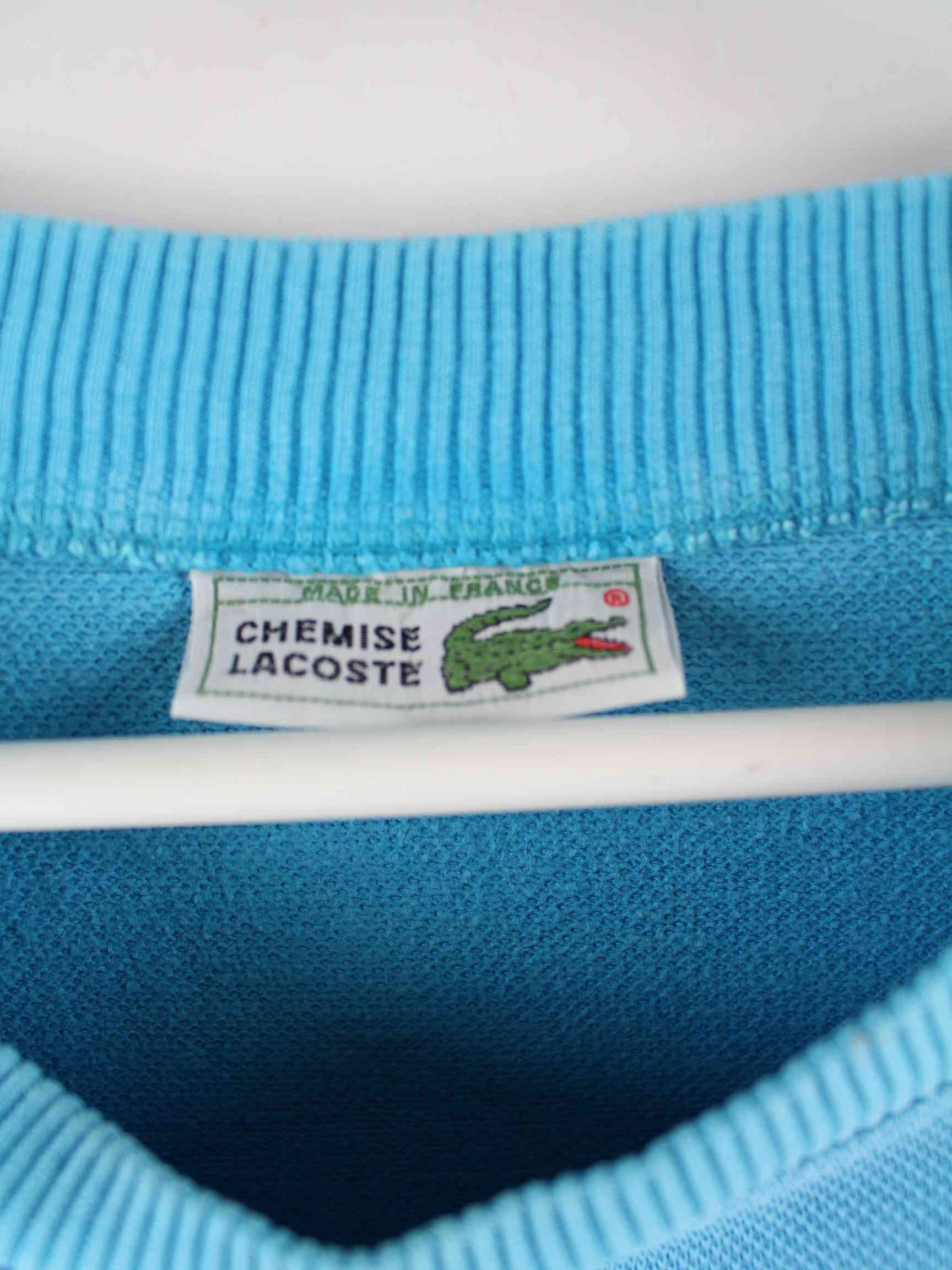 Lacoste 90s Vintage Embroidered Sweater Blau M (detail image 2)