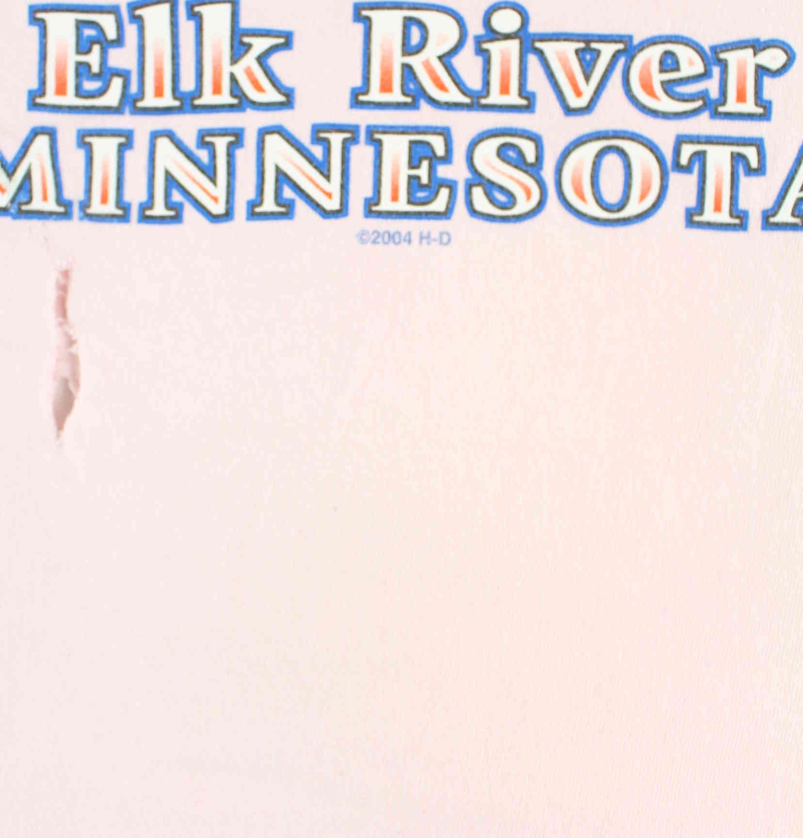 Harley Davidson 2004 Minnesota Elk River Print T-Shirt Rosa M (detail image 5)