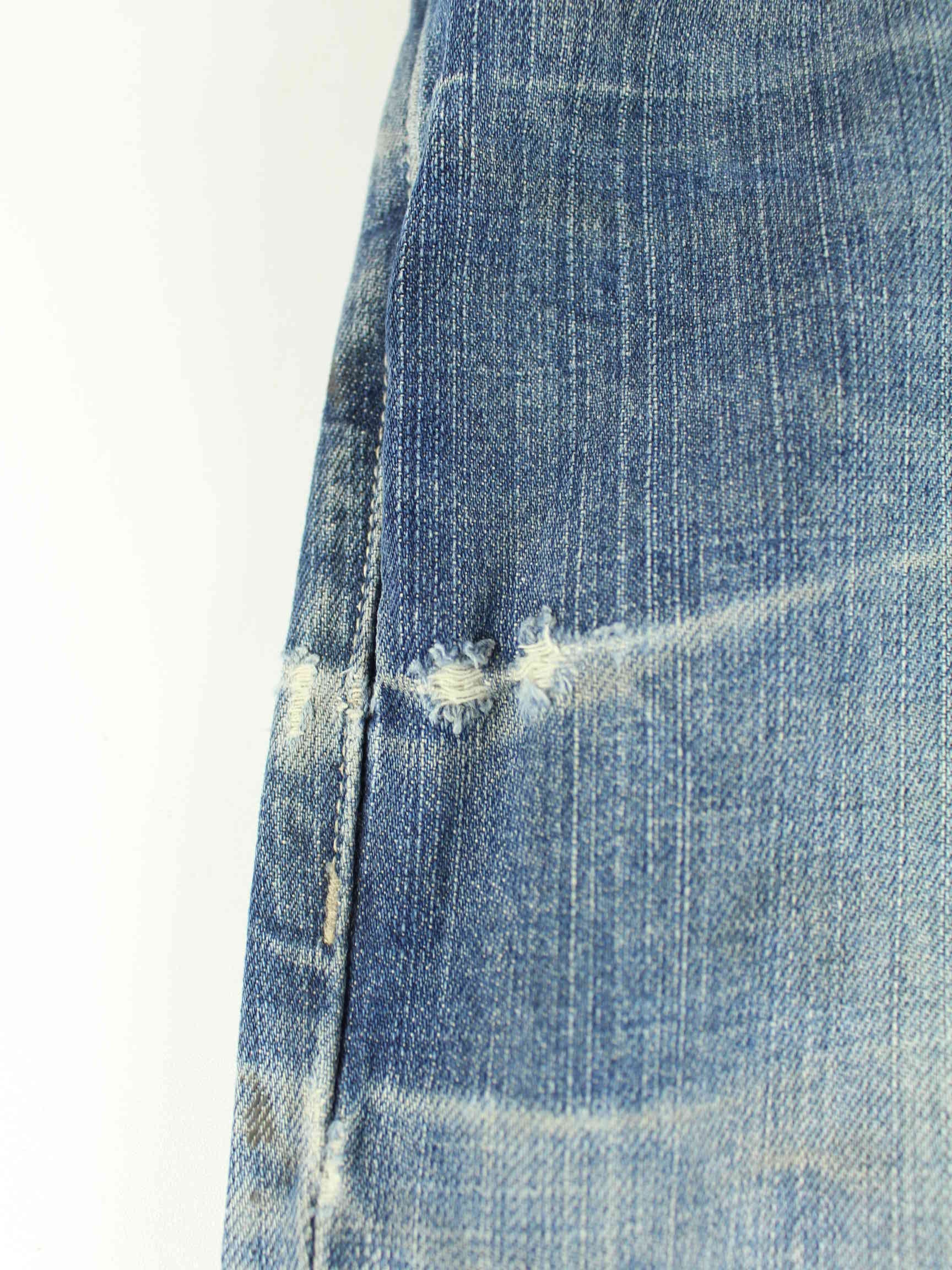 Vintage y2k Embroidered Jeans Blau W32 L32 (detail image 4)