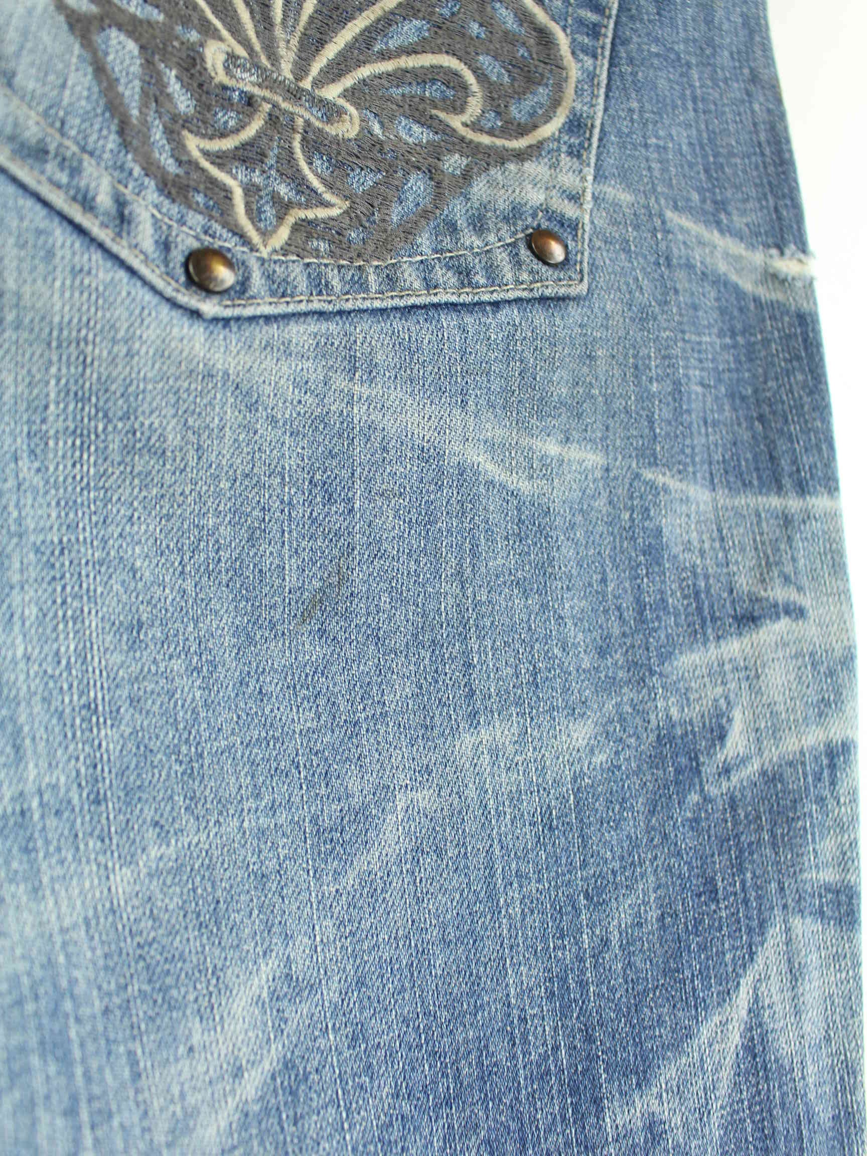 Vintage y2k Embroidered Jeans Blau W32 L32 (detail image 11)