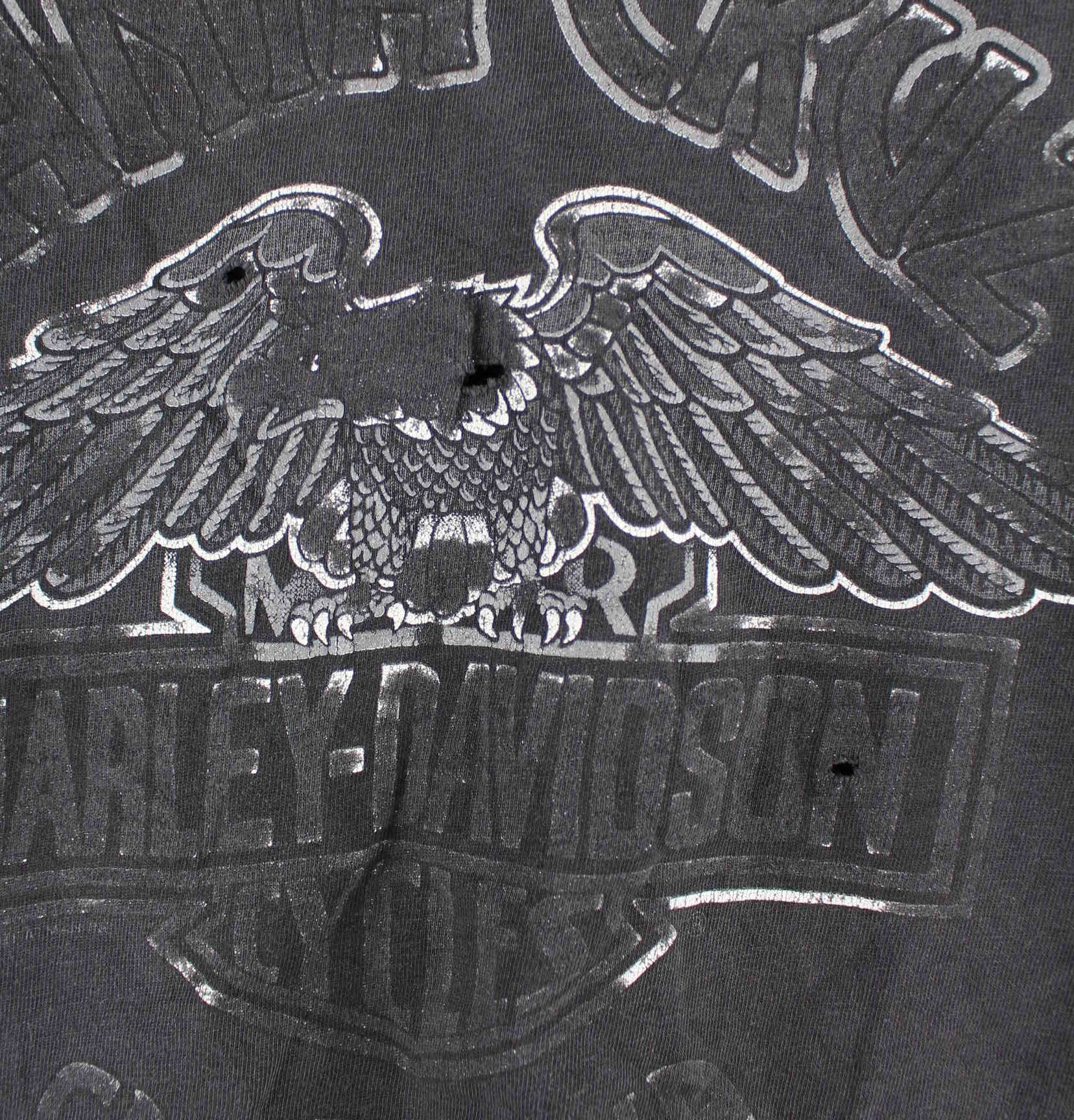 Harley Davidson y2k Santa Cruz Print T-Shirt Schwarz XL (detail image 3)