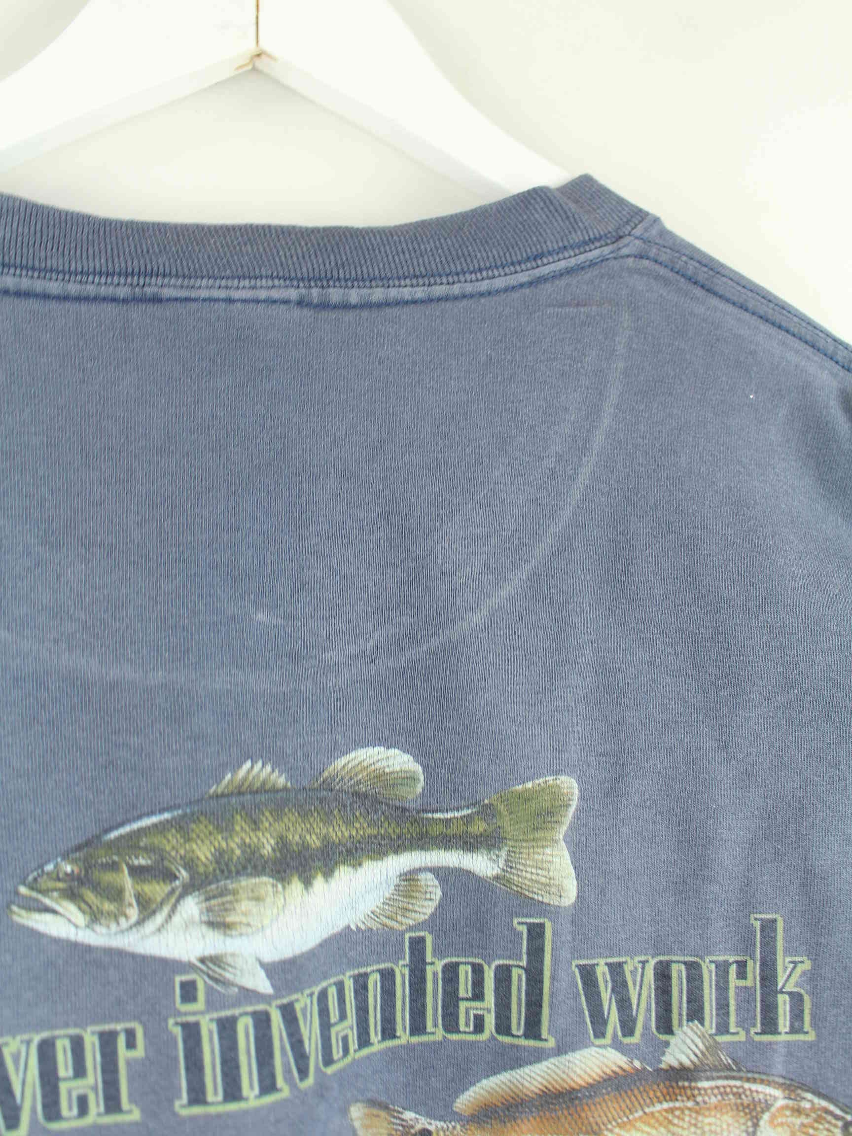 Columbia Fishing Print Sweatshirt Blau L (detail image 3)