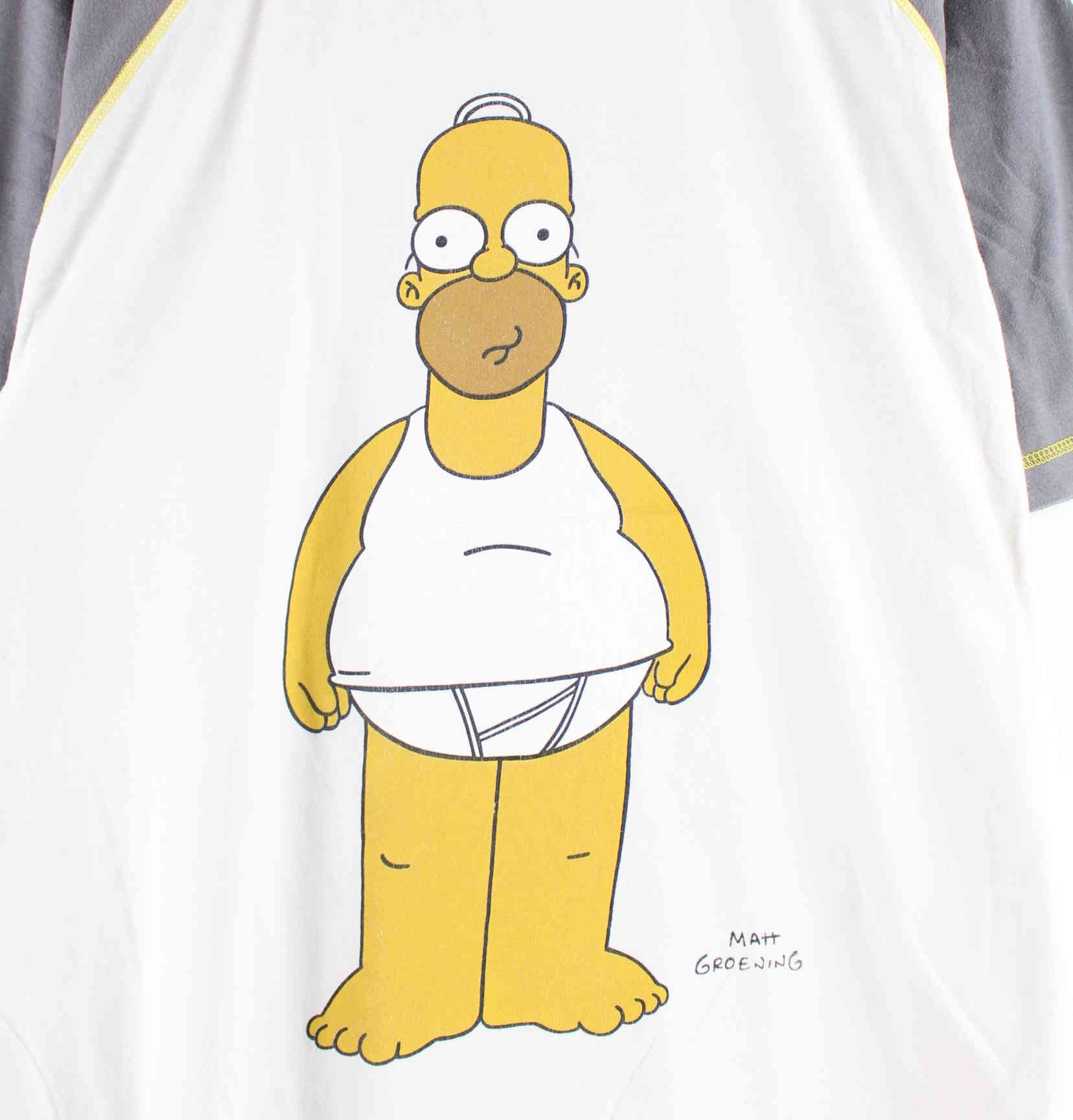 The Simpsons y2k Homer Print T-Shirt Weiß L (detail image 1)