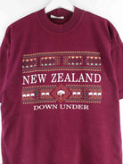 Vintage 90s New Zealand Print Single Stitched T-Shirt Rot M (detail image 1)