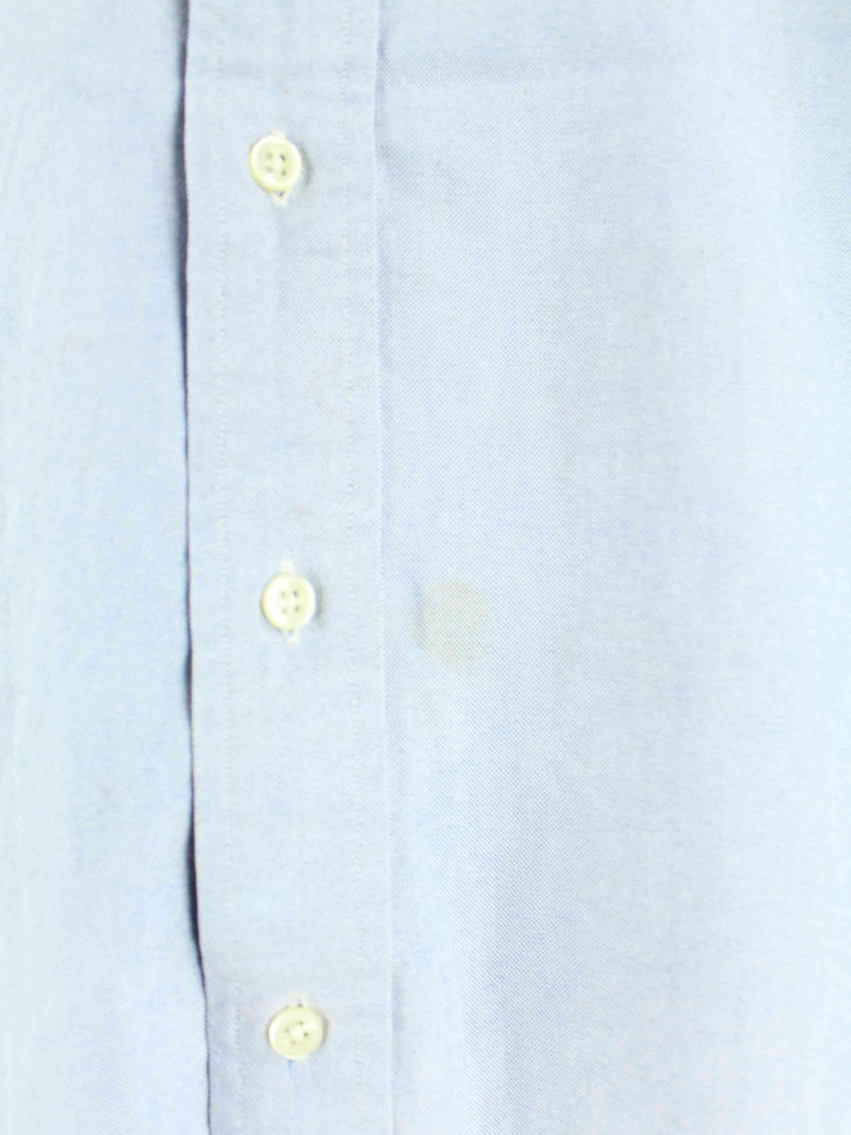 Ralph Lauren 90s Vintage Blake Kurzarm Hemd Blau XL (detail image 2)