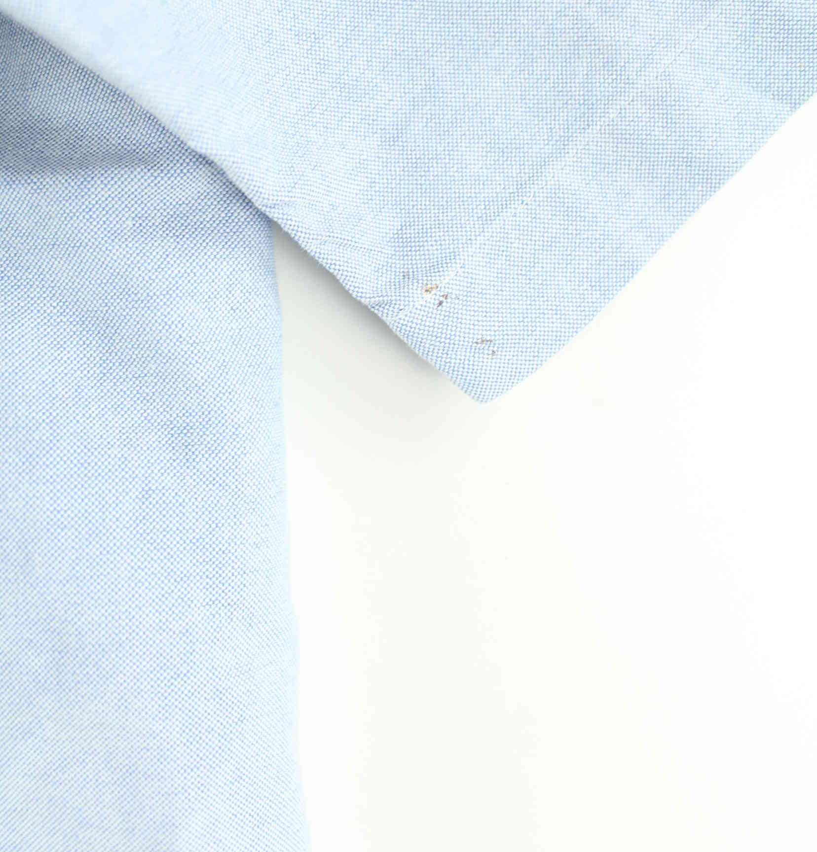 Ralph Lauren 90s Vintage Blake Kurzarm Hemd Blau XL (detail image 4)