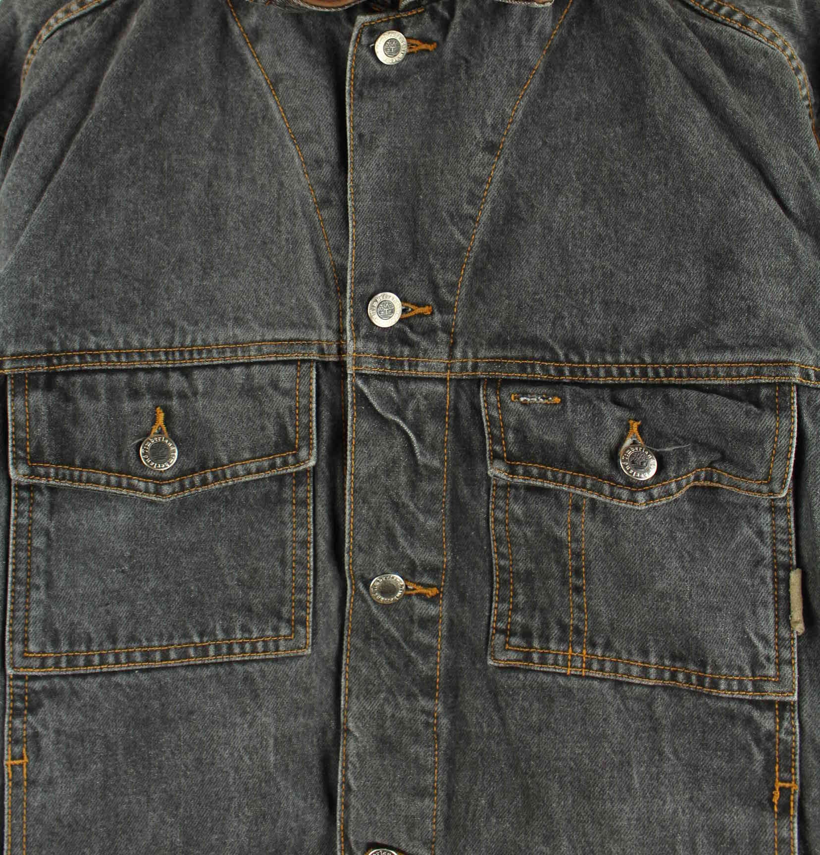 Timberland 90s Vintage Jeans Jacke Grau L (detail image 1)