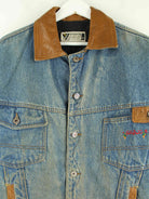 Vintage 80s Embroidered Jeans Jacke Blau L (detail image 1)
