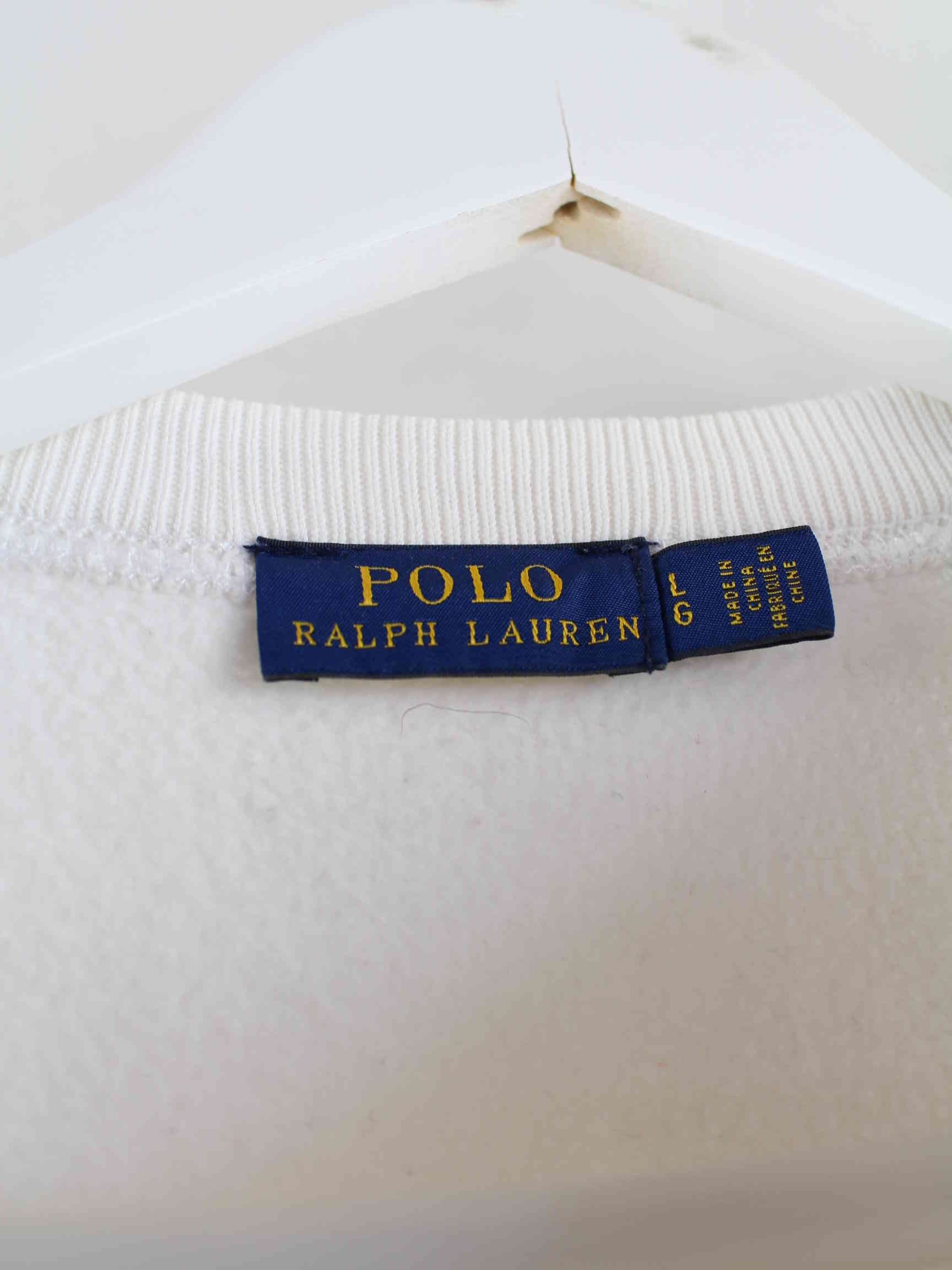 Ralph Lauren Damen Rainbow Print Sweater Weiß L (detail image 2)