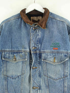 Vintage 90s Jade Drilling Embroidered Jeans Jacke Blau L (detail image 1)