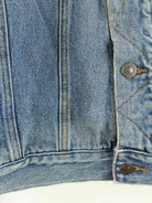 Vintage 90s Jade Drilling Embroidered Jeans Jacke Blau L (detail image 4)
