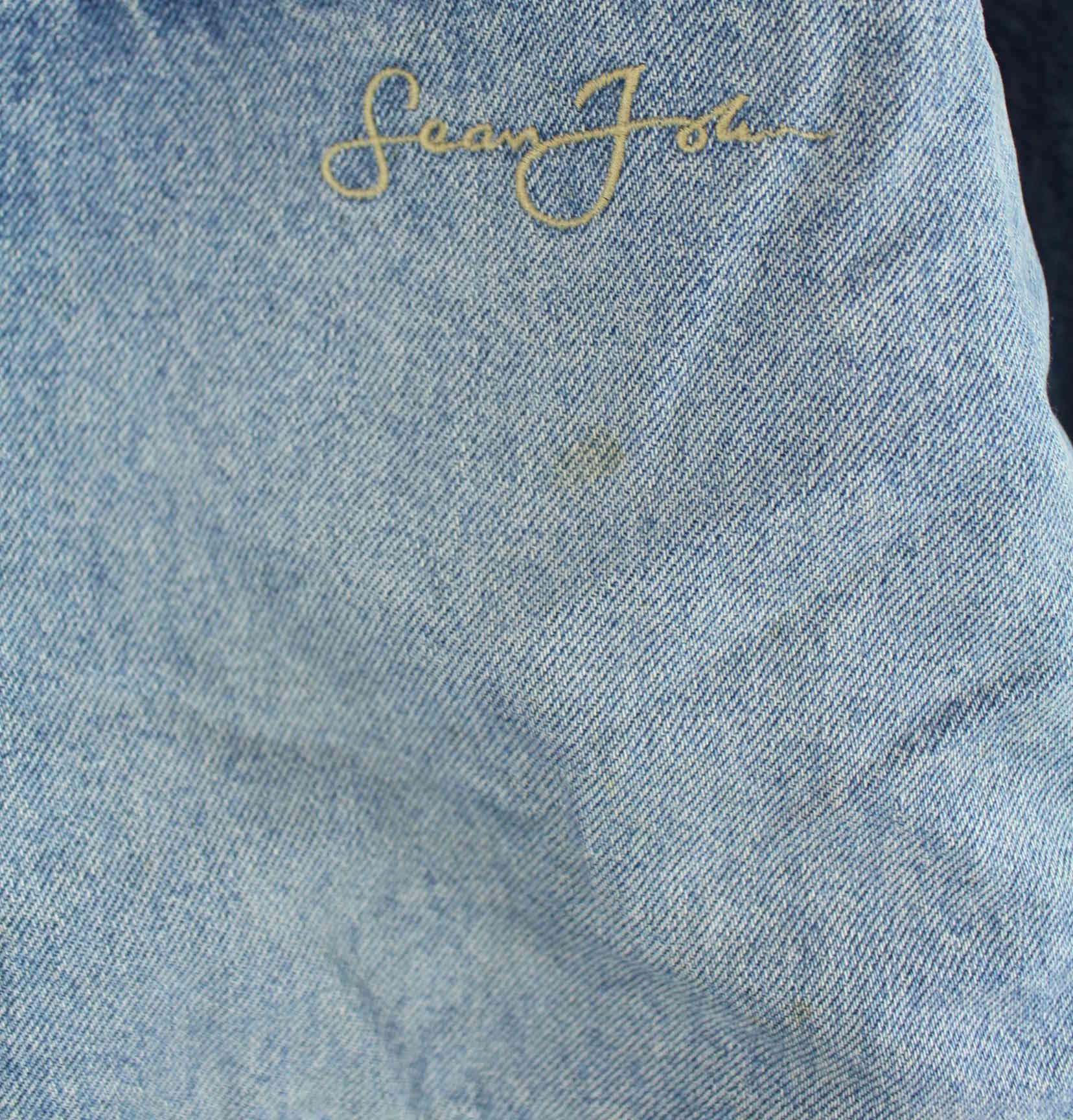 Sean John 00s Embroidered Jeans Jacke Blau 3XL (detail image 4)