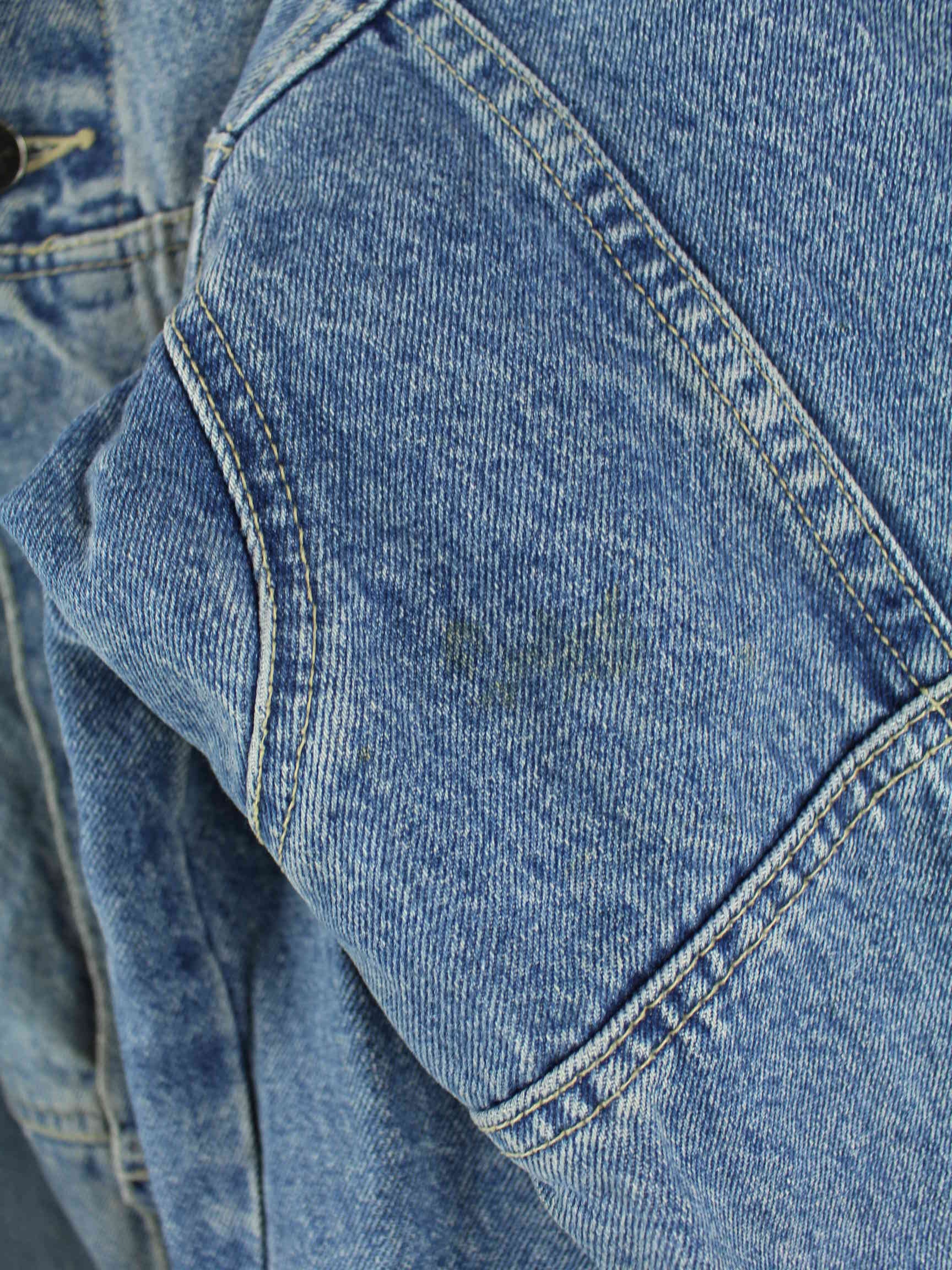 Sean John 00s Embroidered Jeans Jacke Blau 3XL (detail image 5)
