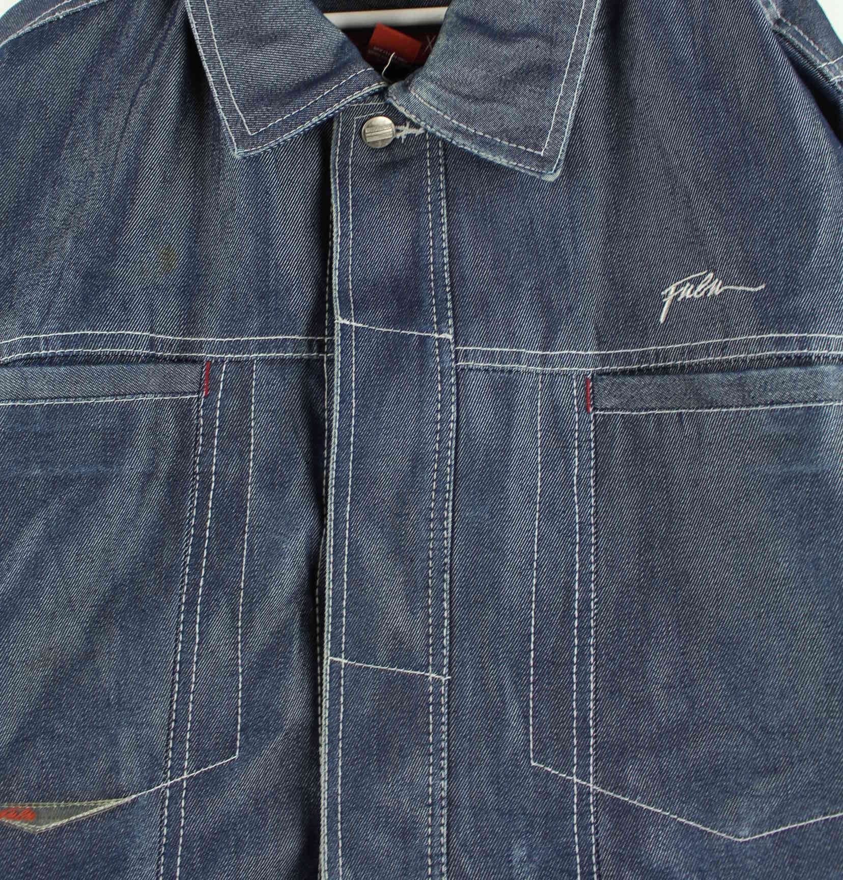 Fubu 00s Embroidered Jeans Jacke Blau XXL (detail image 1)