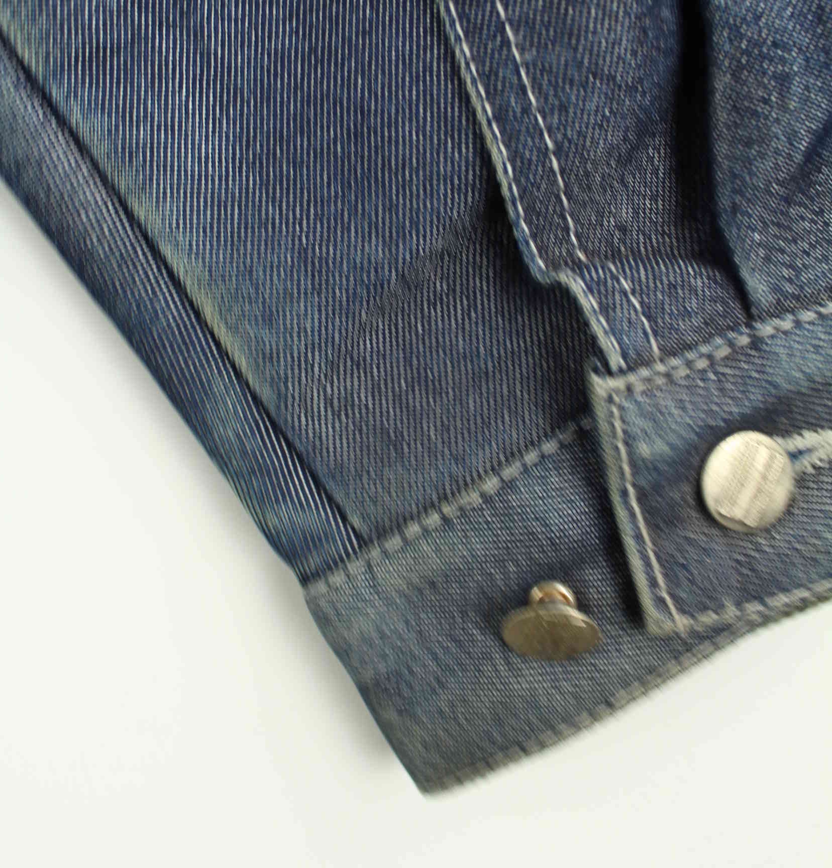 Fubu 00s Embroidered Jeans Jacke Blau XXL (detail image 5)