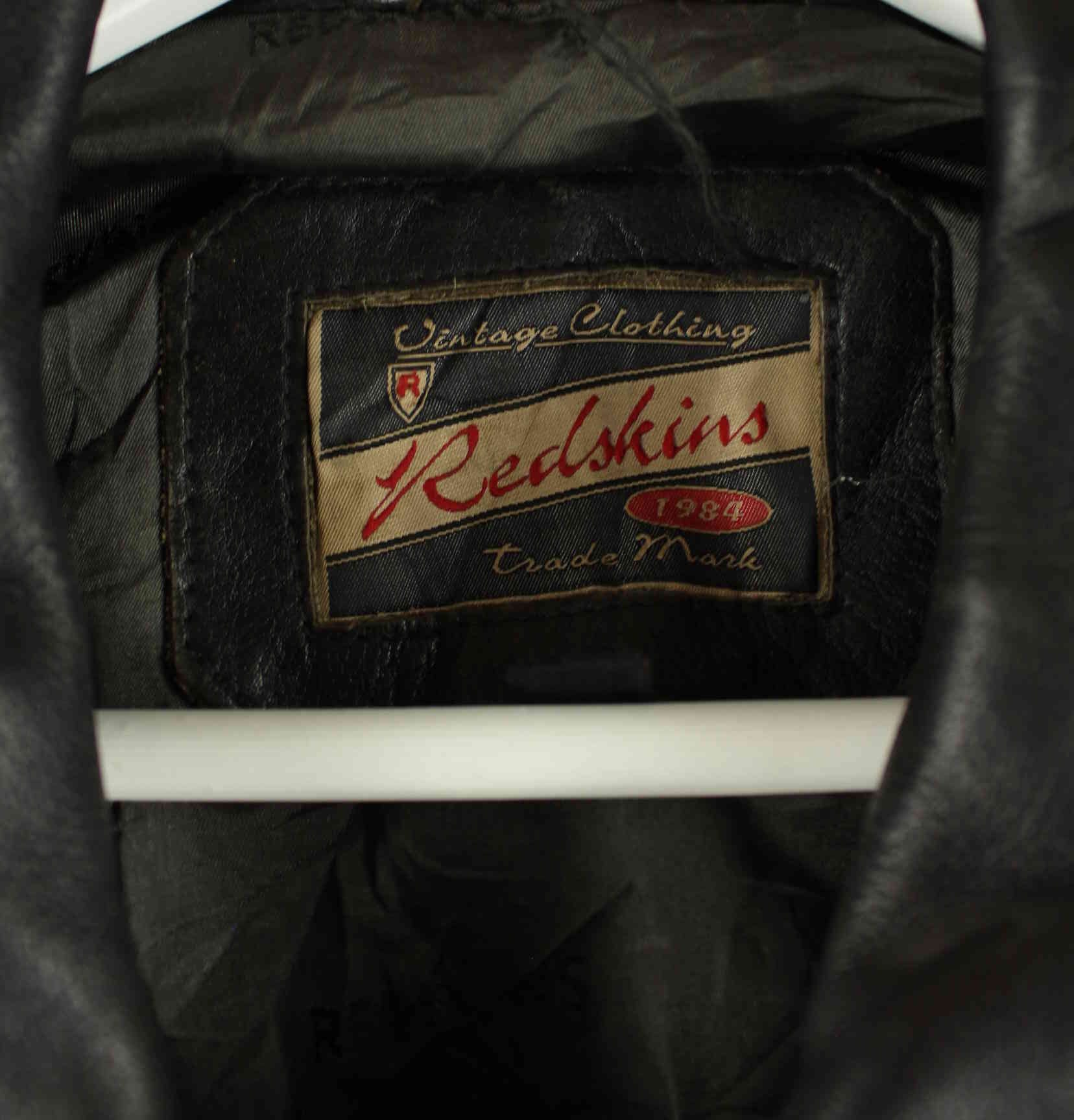 Redskins 90s Vintage Leder Jacke Schwarz XXL (detail image 2)