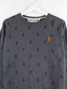 Vintage Anchor Pattern Pullover Grau S (detail image 1)