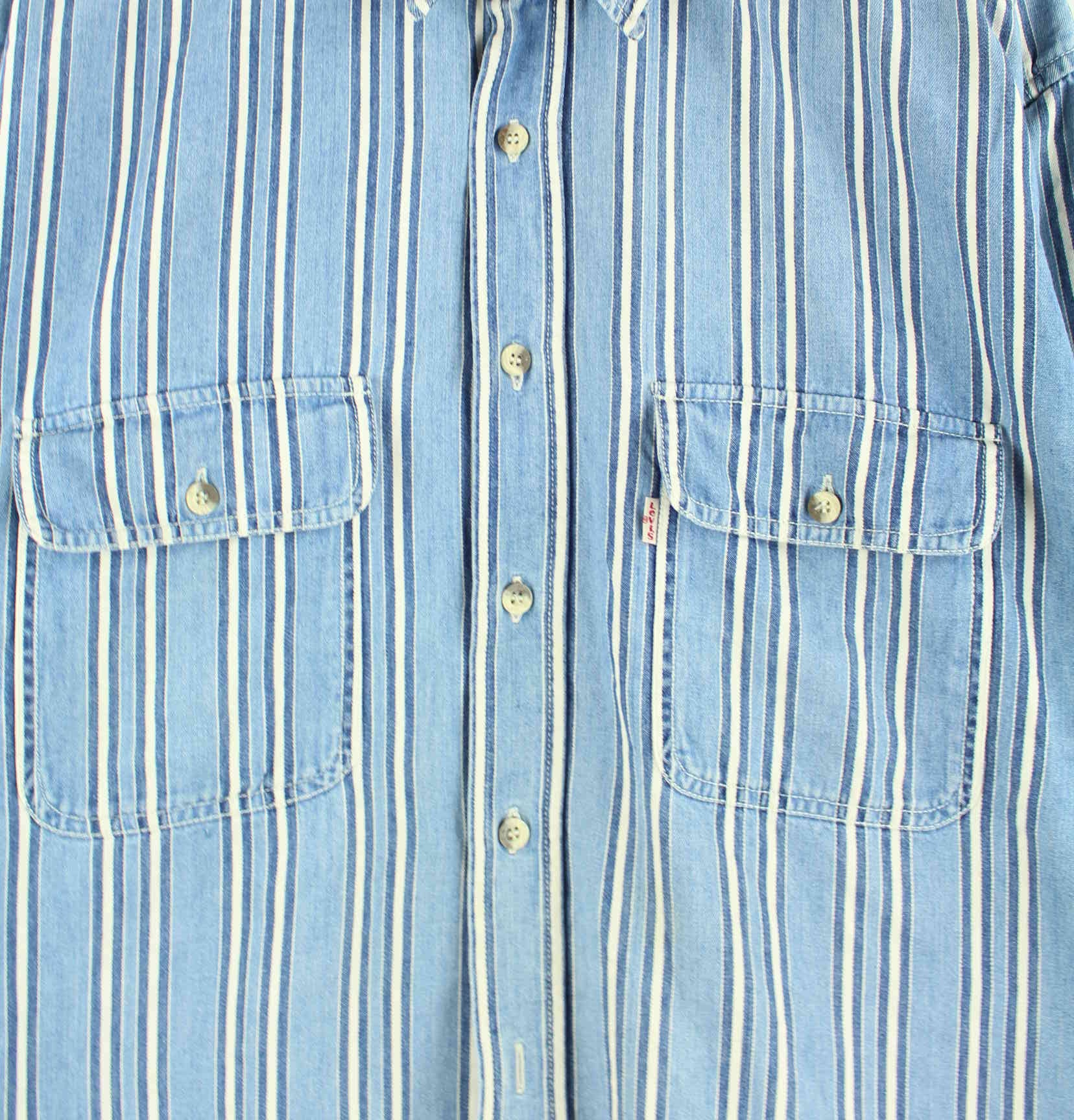 Levi's 00s Striped Hemd Blau L (detail image 1)